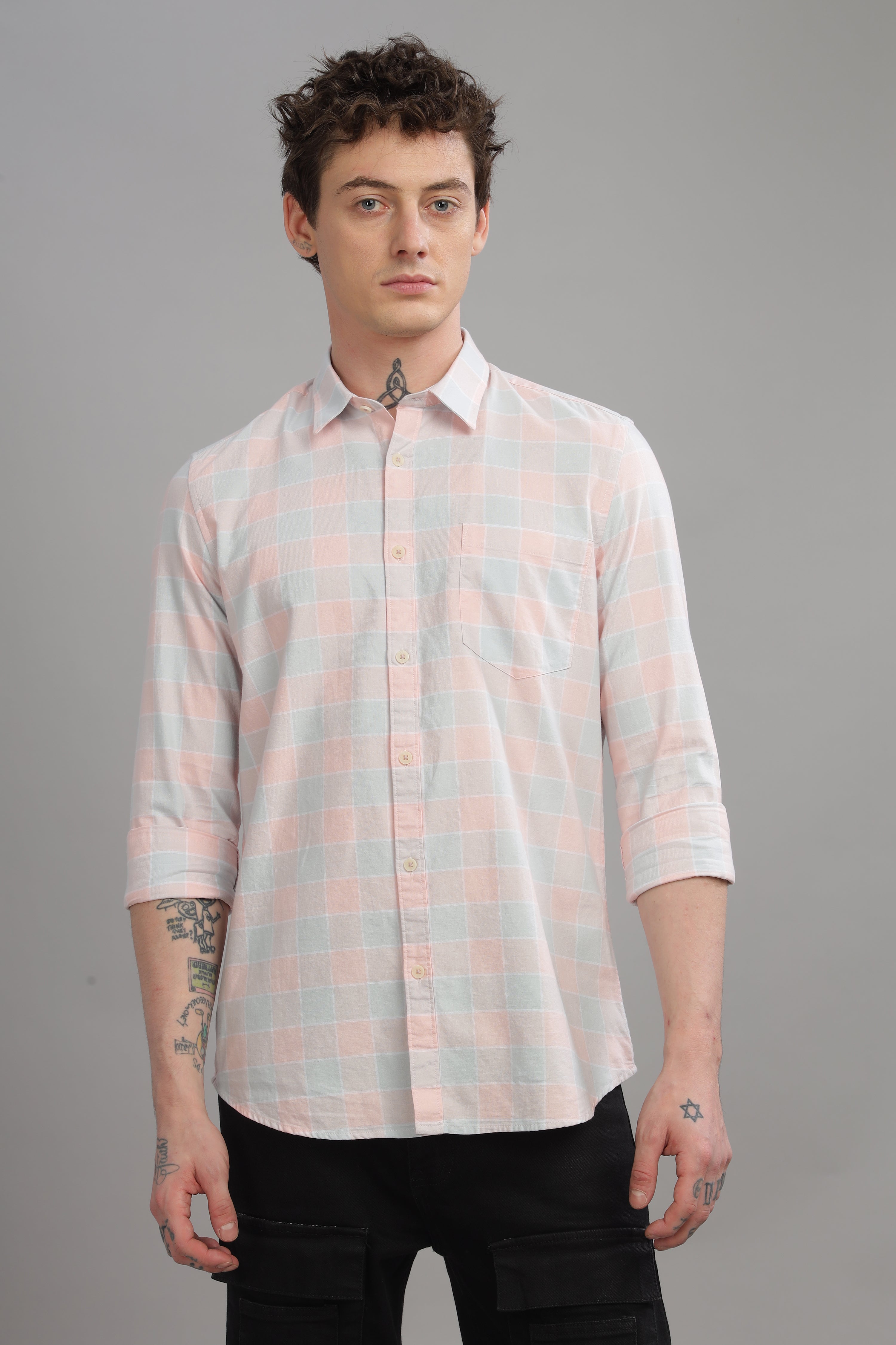 Men Pink Slim Fit Shirt