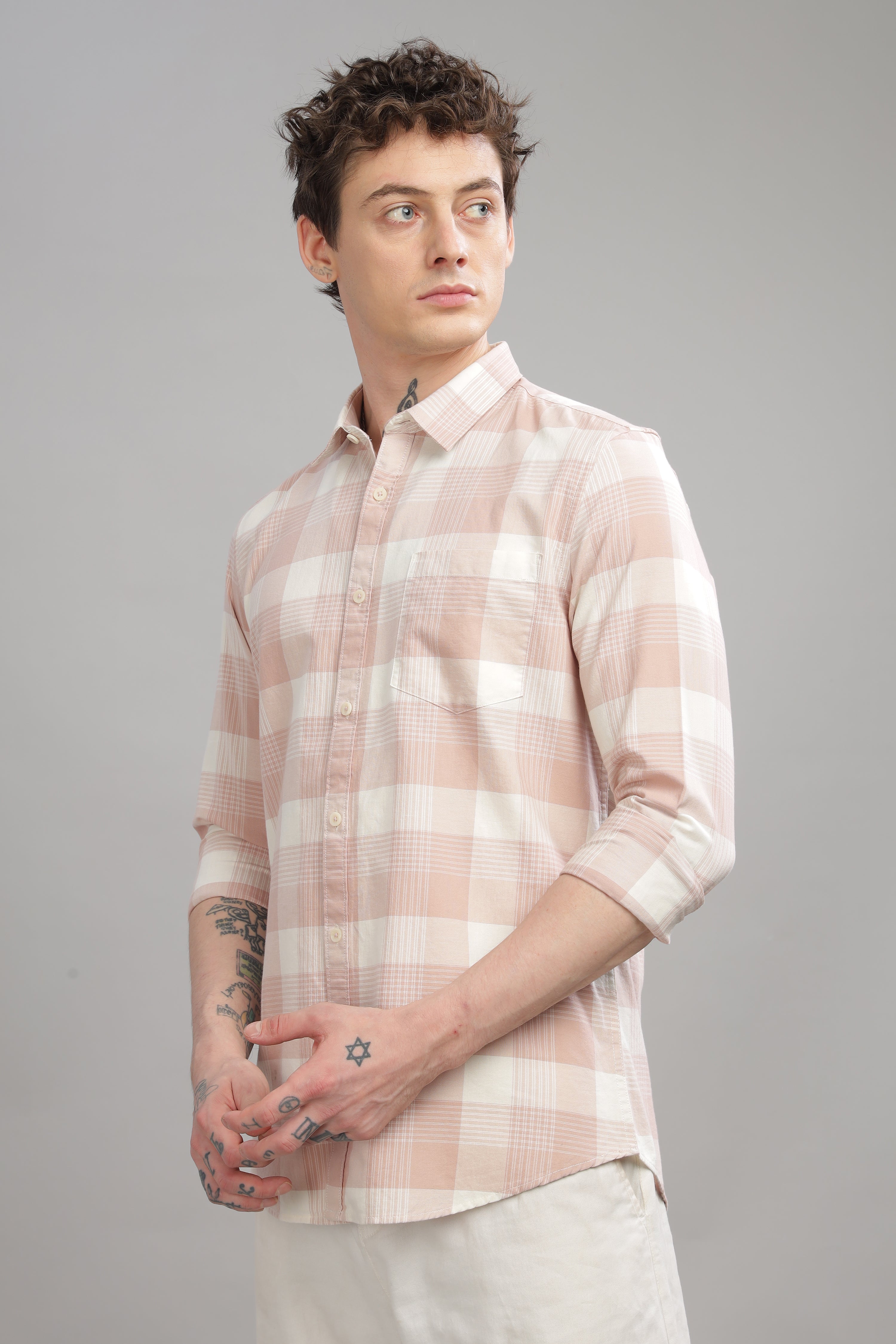 Men Pink Slim Fit Shirt