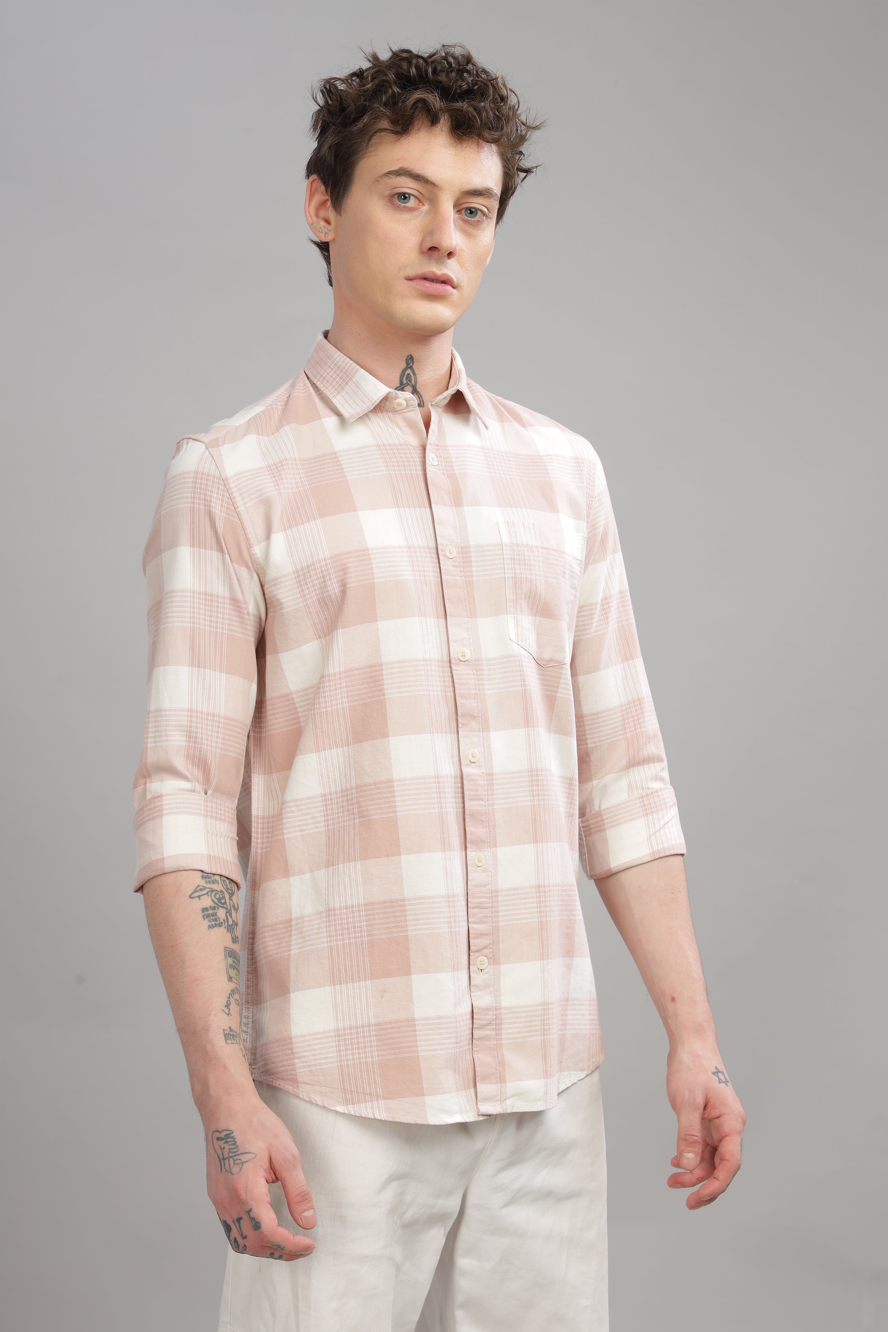 Men Pink Slim Fit Shirt