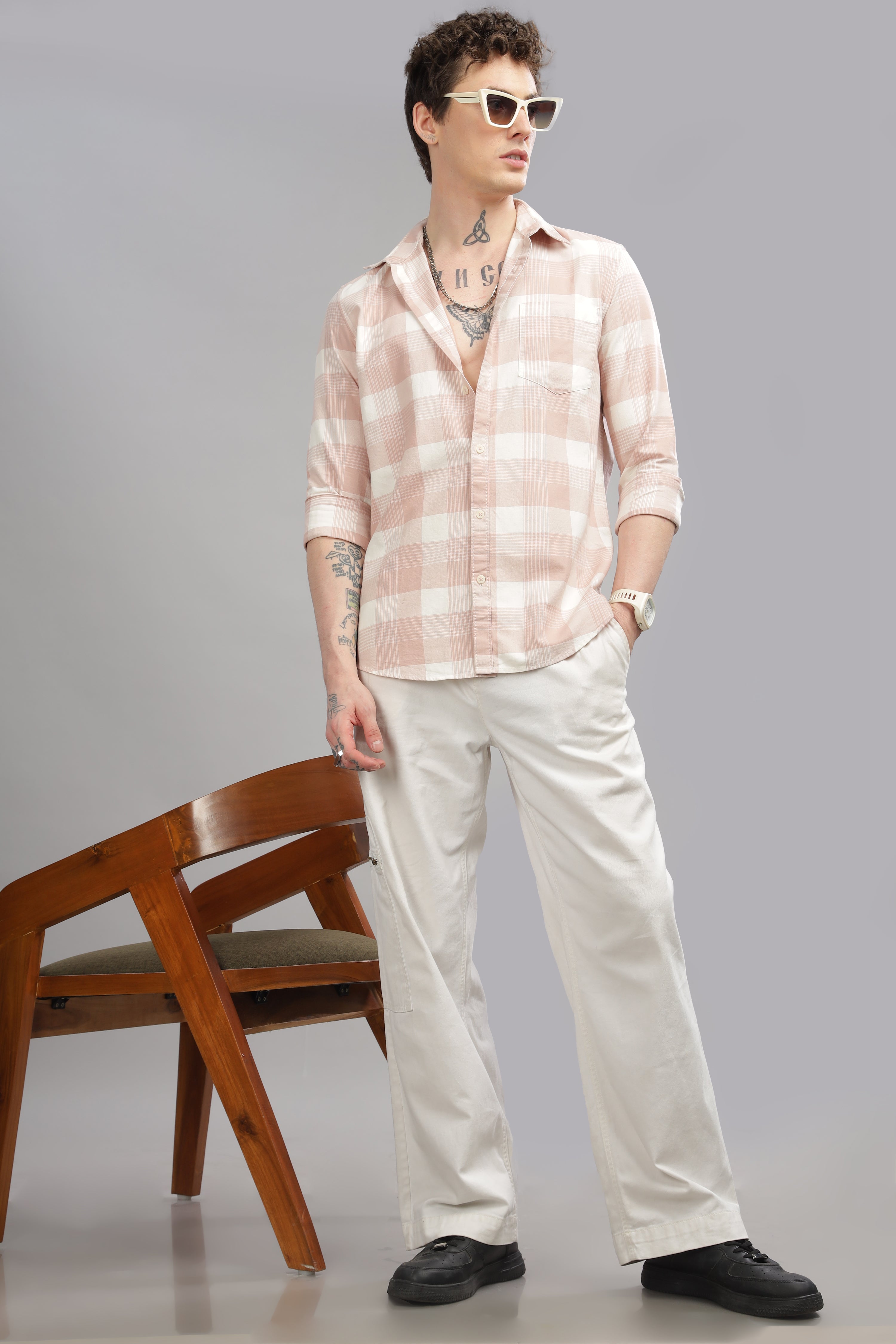 Men Pink Slim Fit Shirt