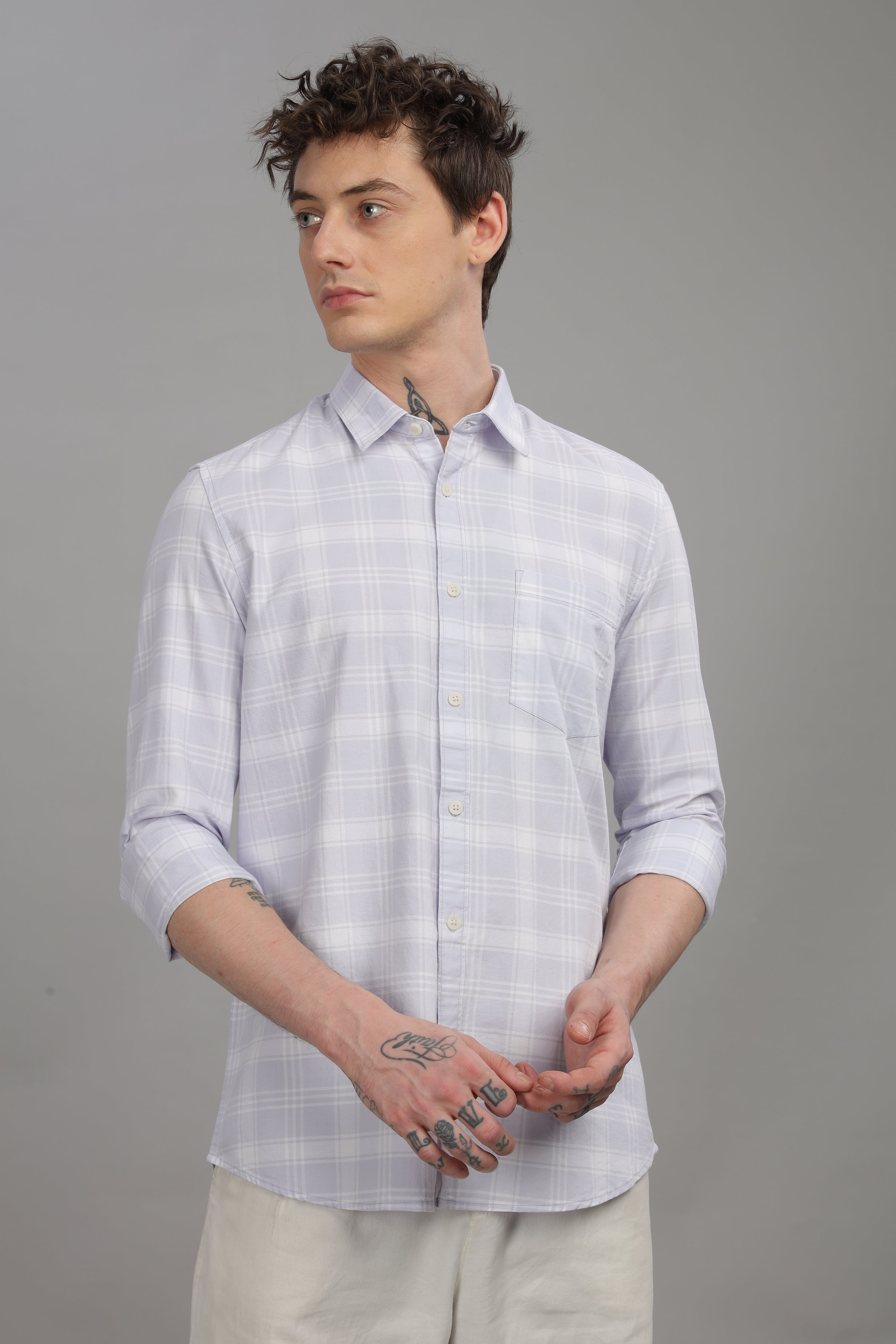 Men Purple Slim Fit Shirt