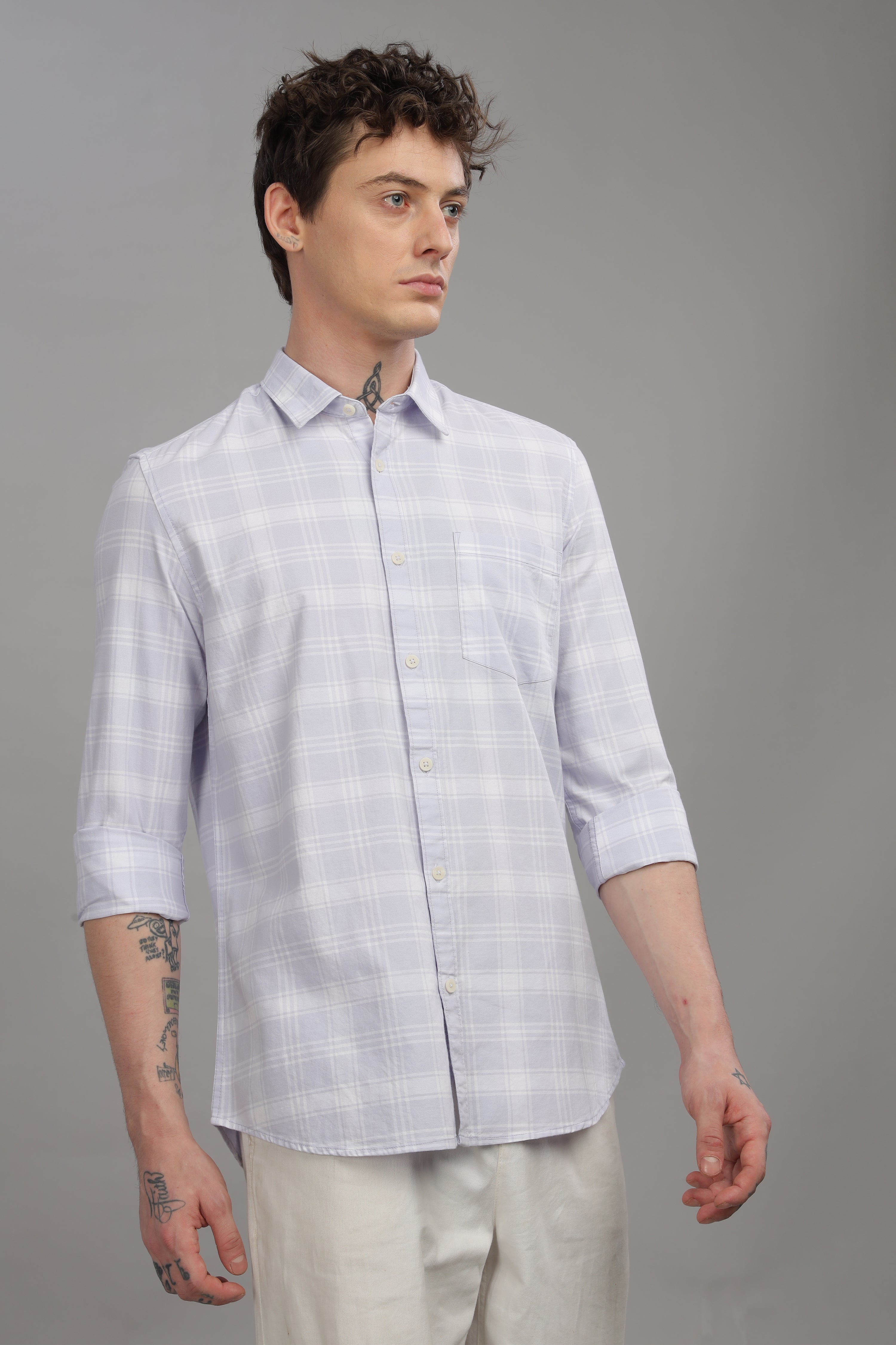 Men Purple Slim Fit Shirt