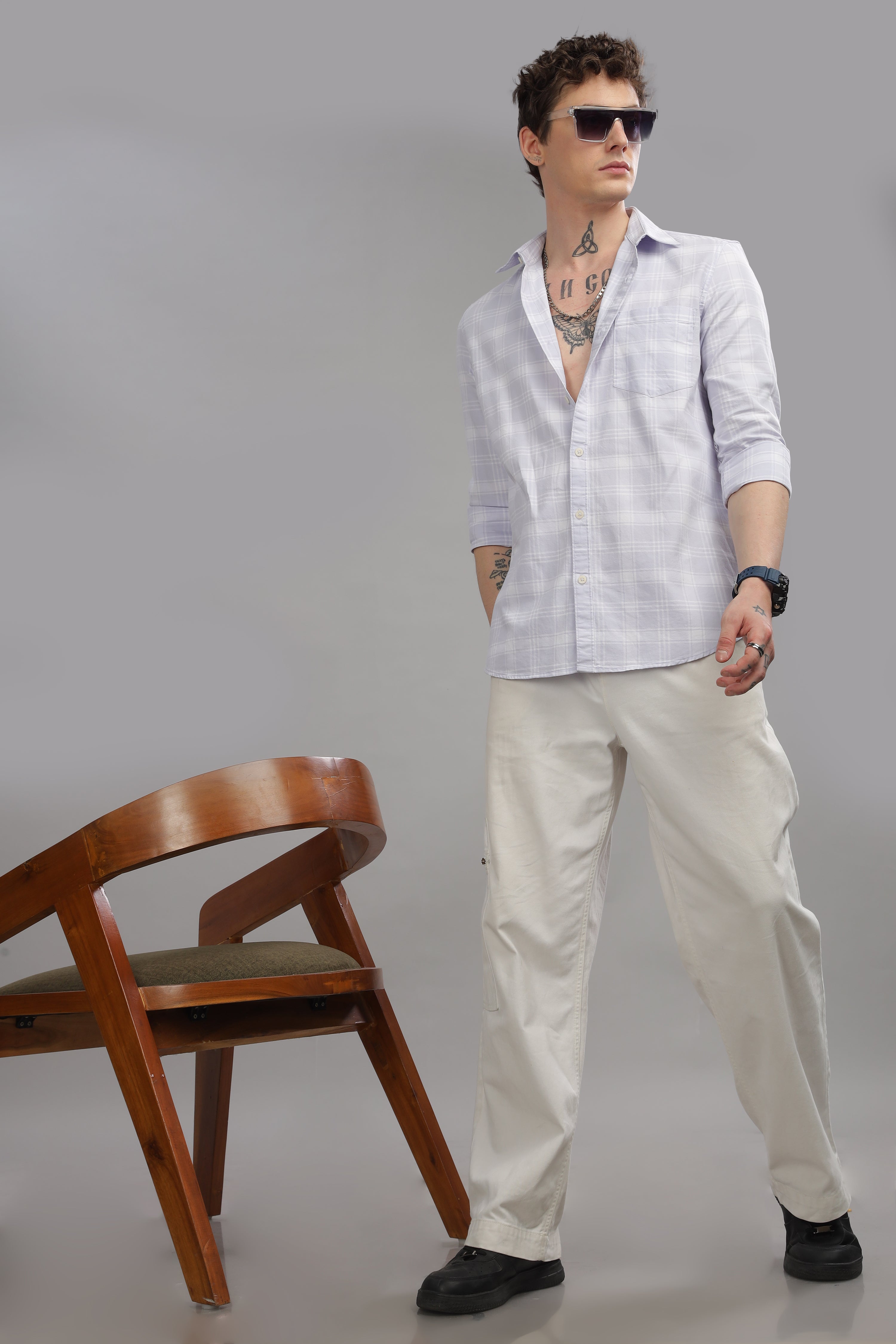 Men Purple Slim Fit Shirt