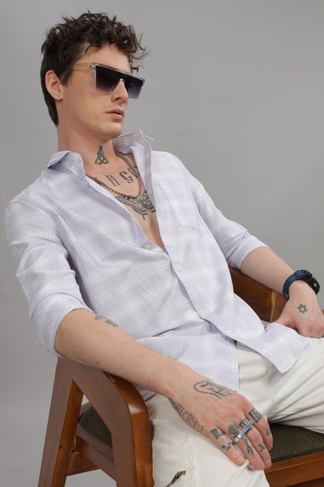 Men Purple Slim Fit Shirt