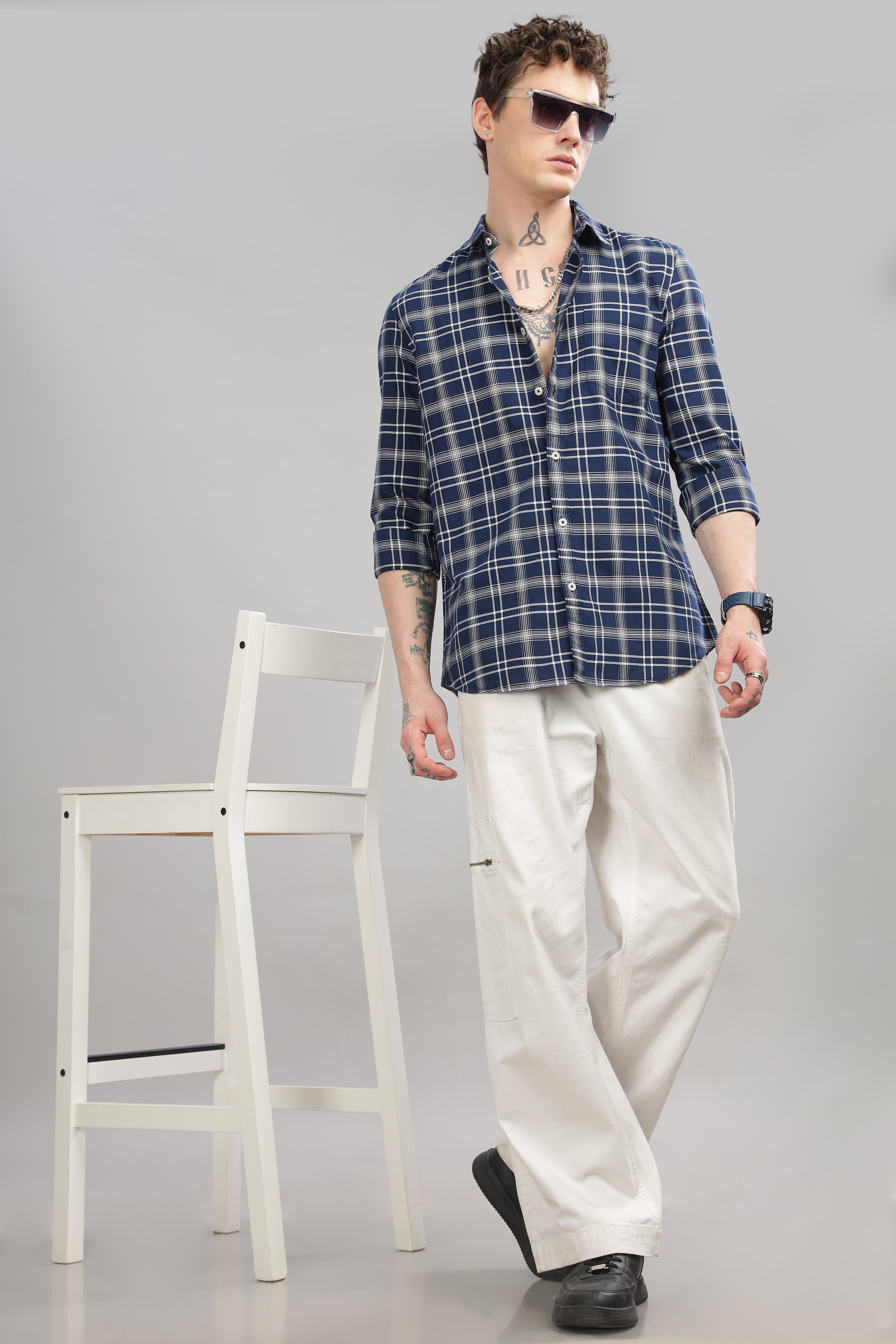 Men Grey Slim Fit Shirt