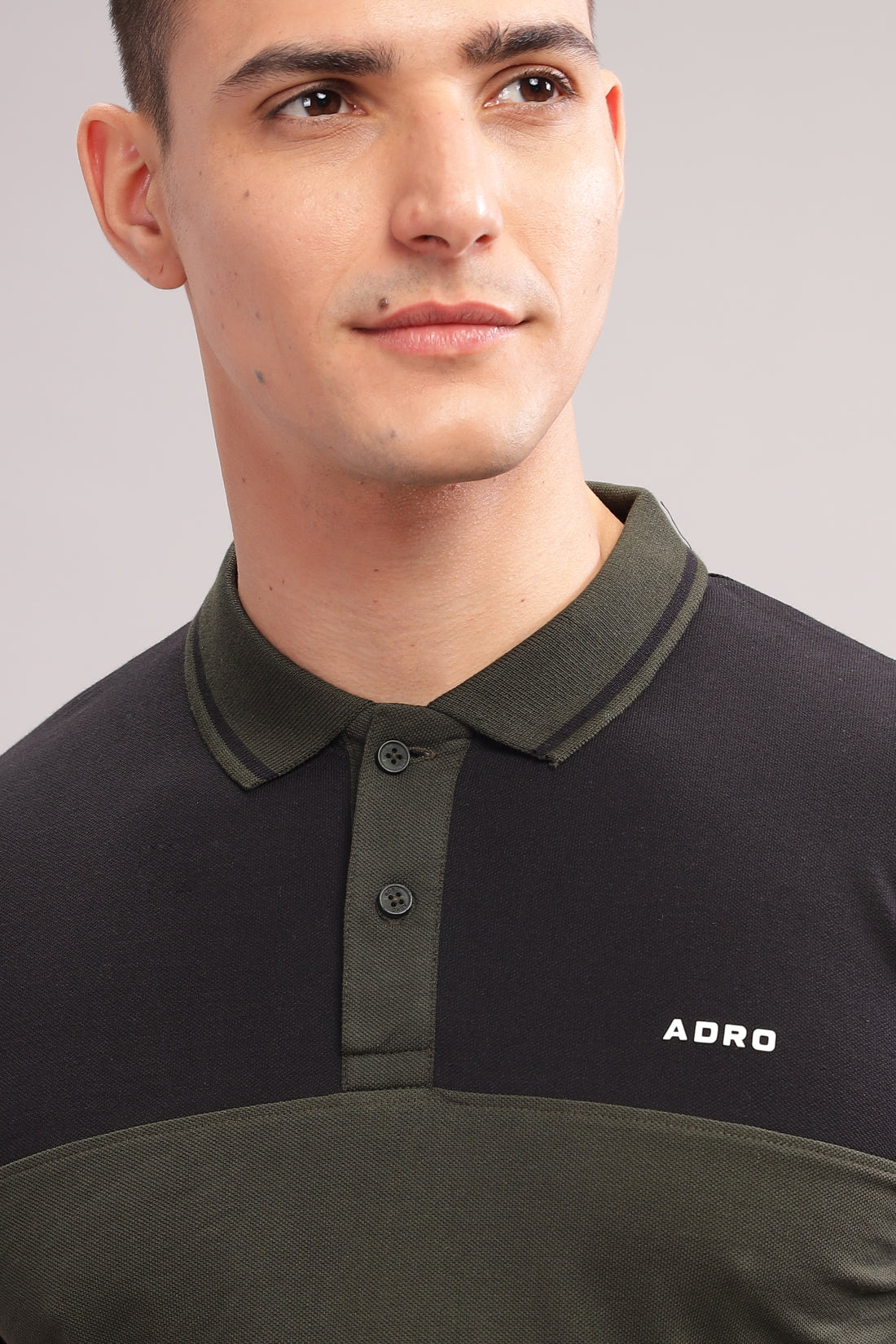 Men Olive Regular Fit Polo T-Shirt