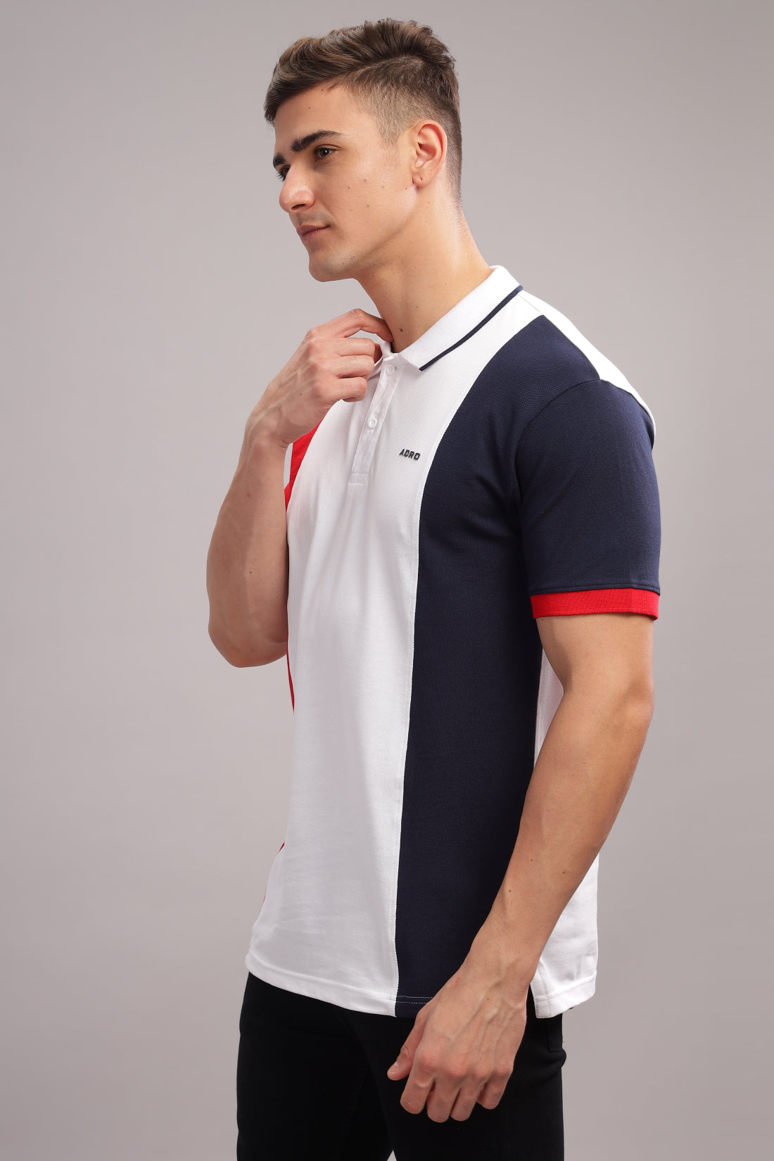 Men White Regular Fit Polo T-Shirt