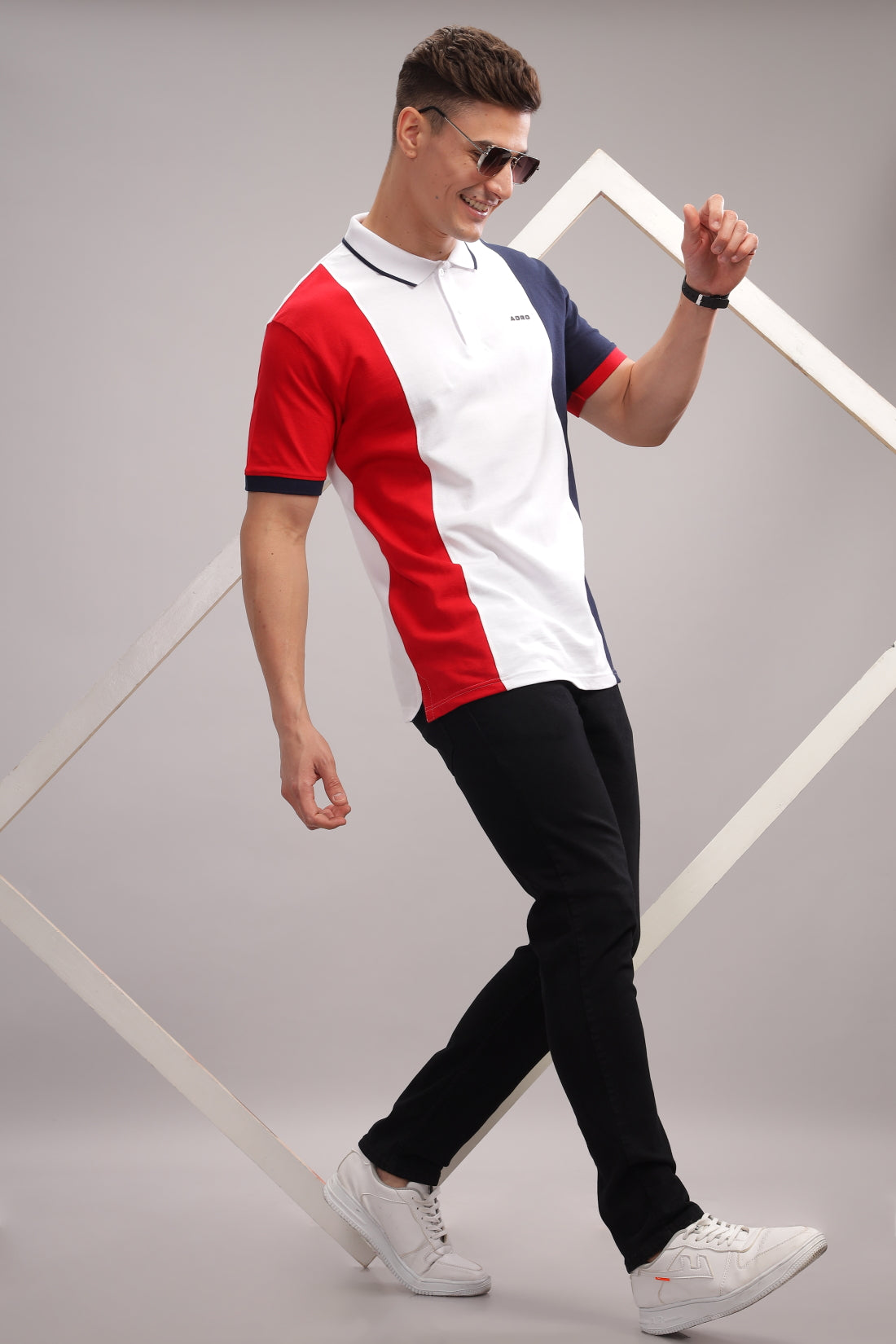 Men White Regular Fit Polo T-Shirt