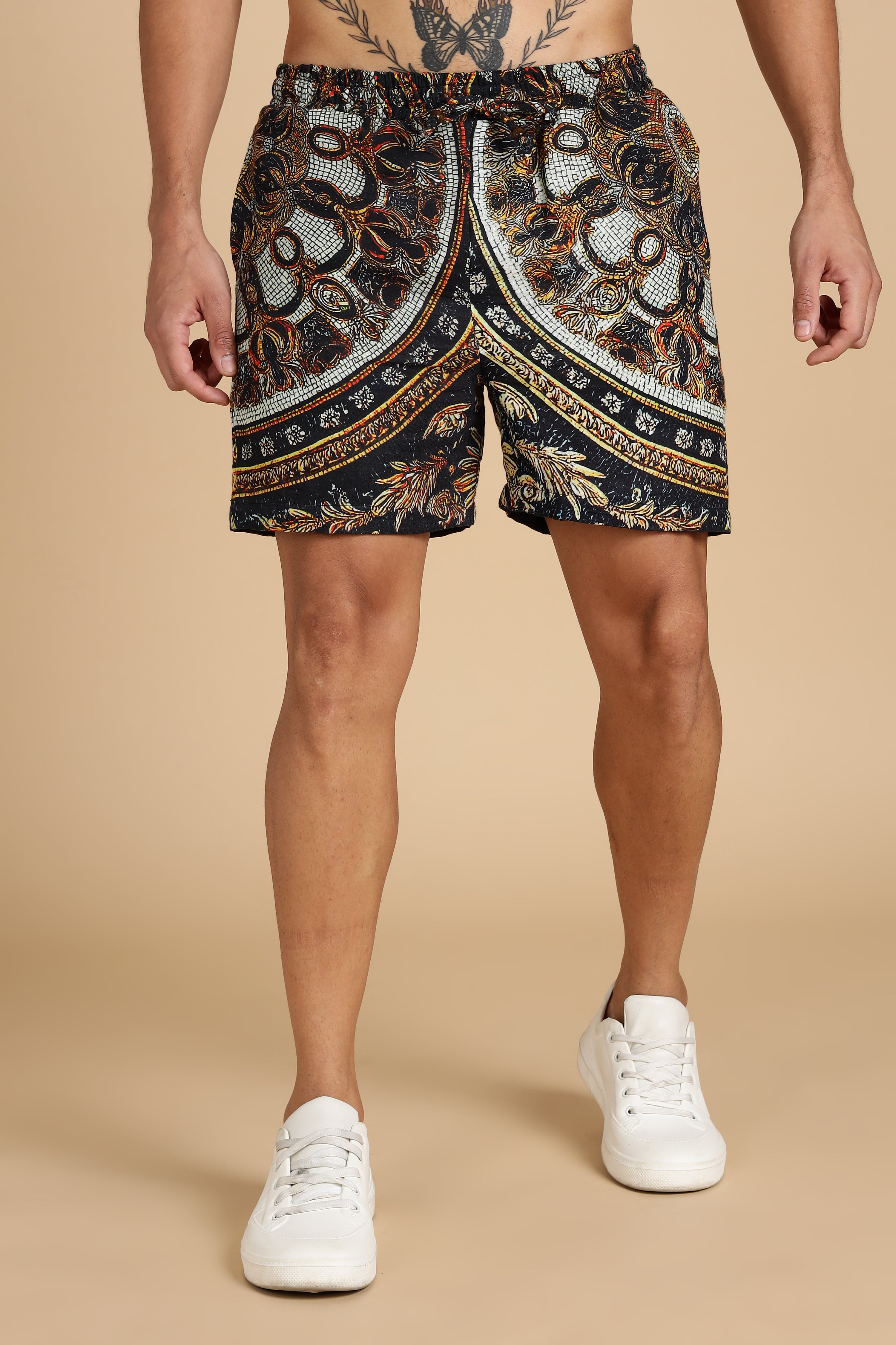 Men Topaz Gauge Cotton Shorts