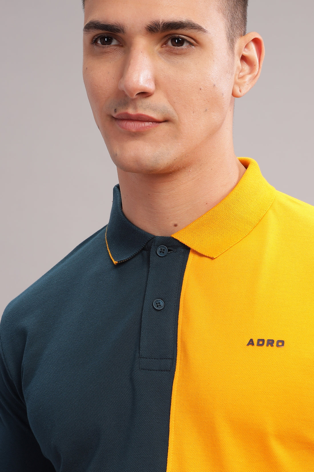Men Mustard Regular Fit Polo T-Shirt