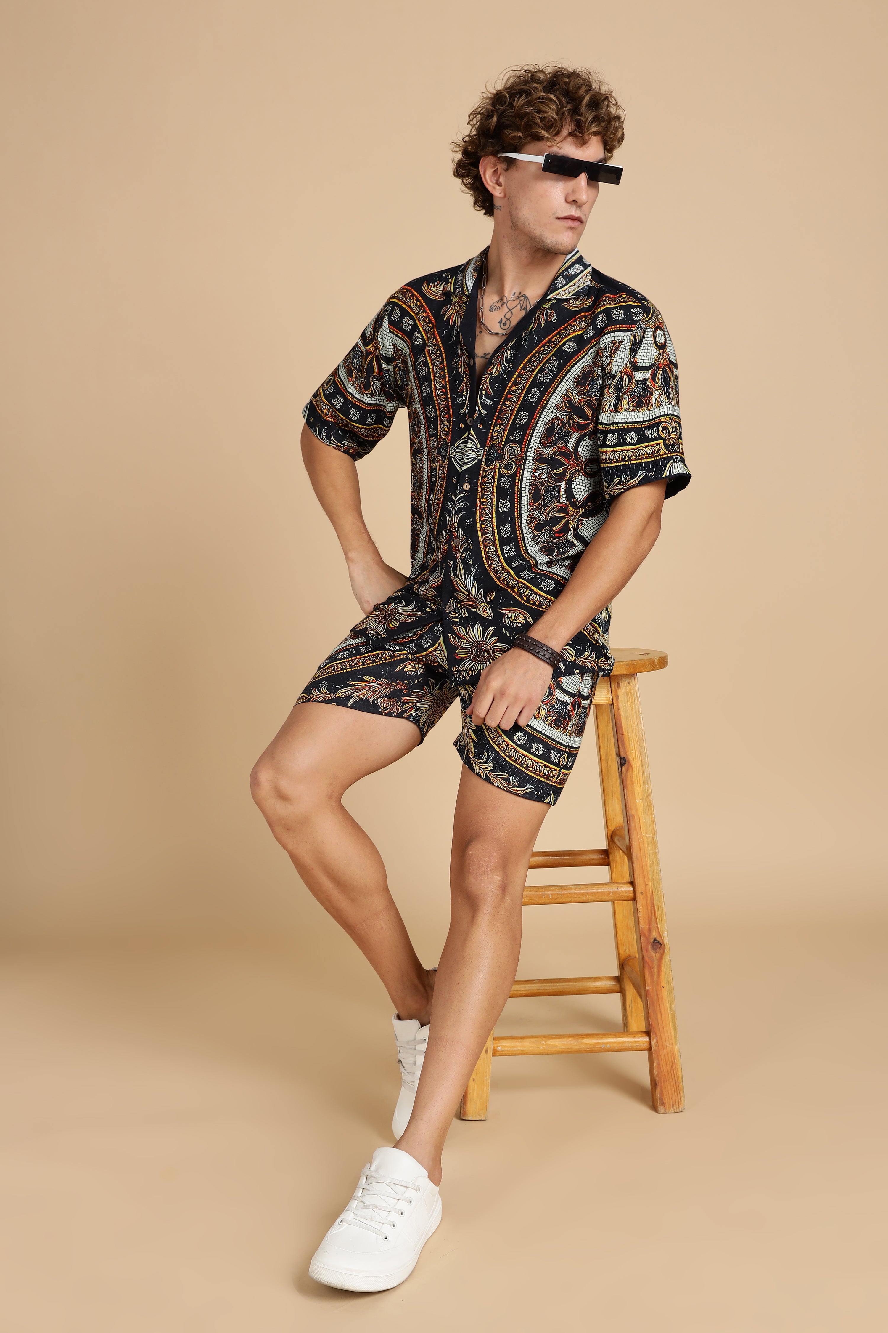 Men Topaz Gauge Cotton Coord Set