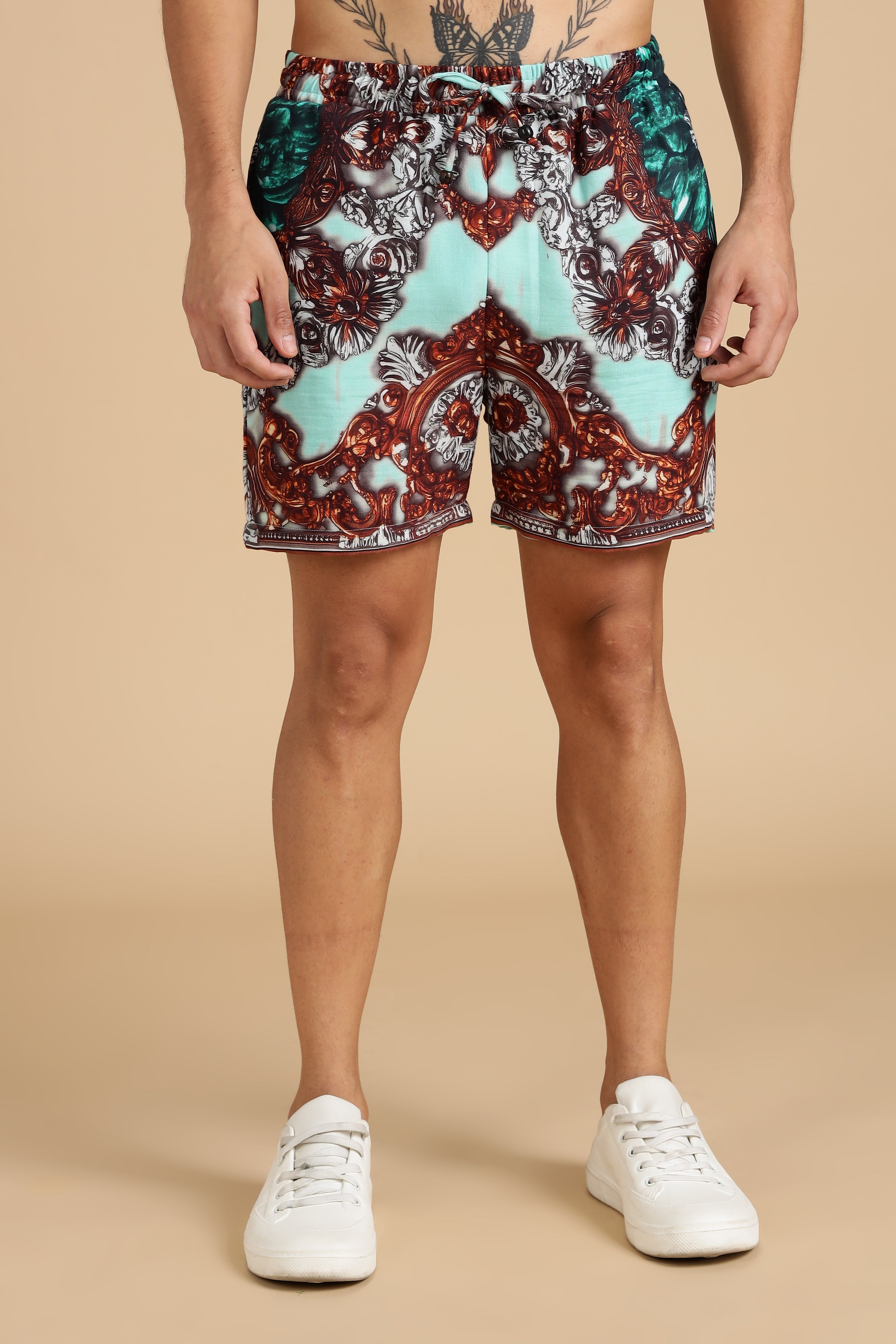 Men Jade Gauge Cotton Coord Set