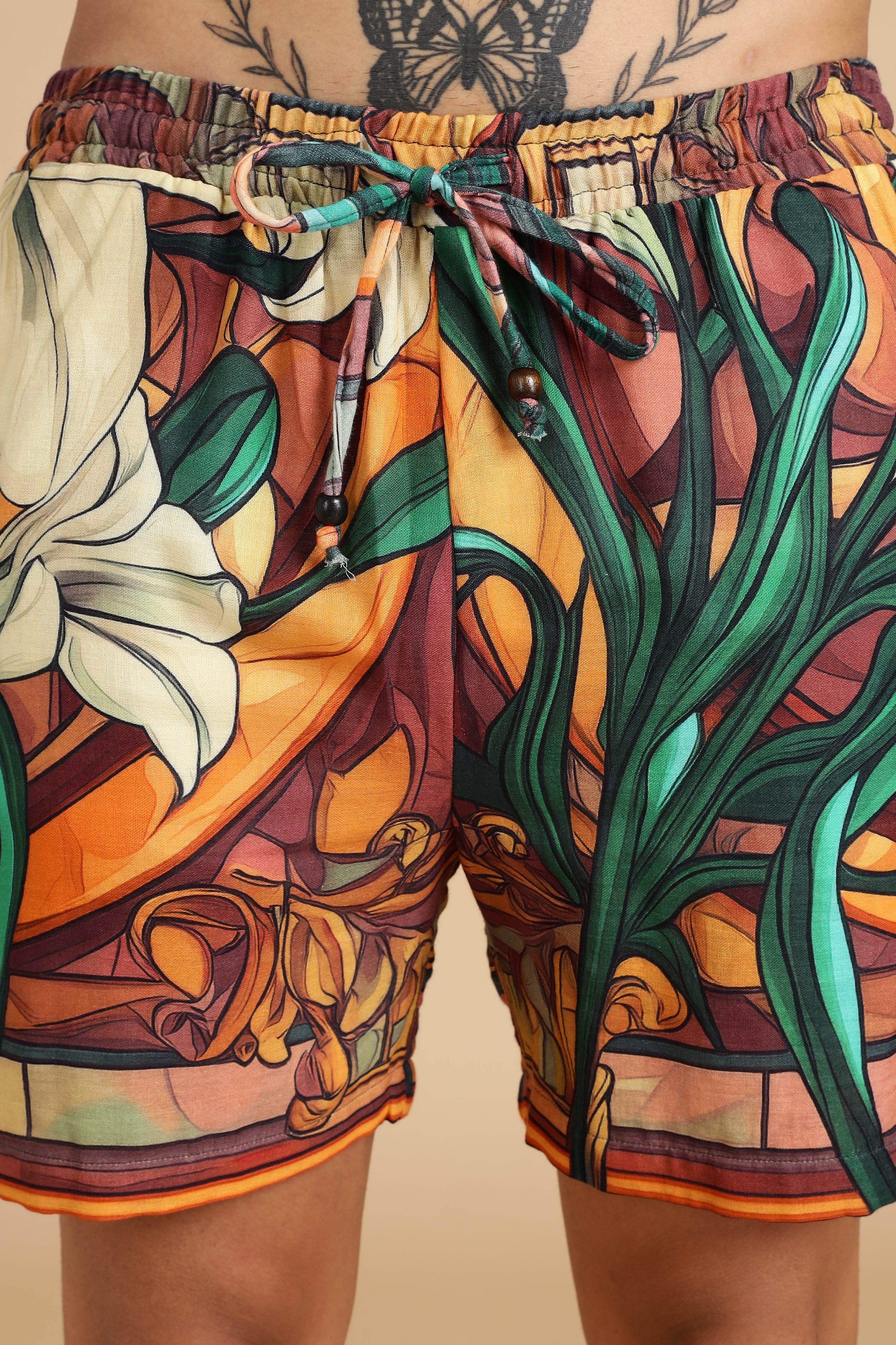 Men Liliare Gauge Cotton Shorts