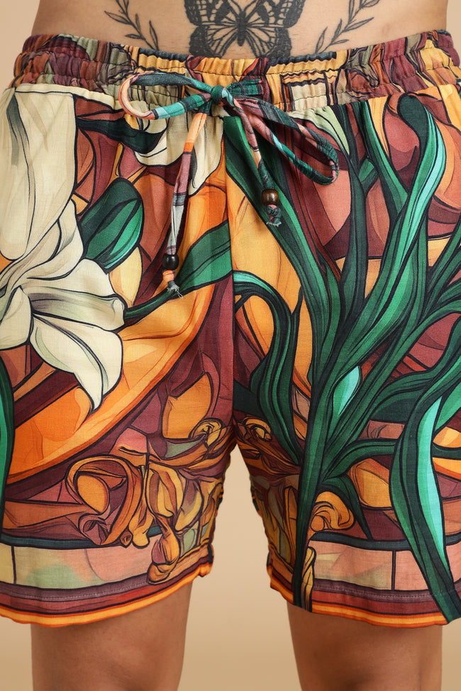 Men Liliare Gauge Cotton Shorts