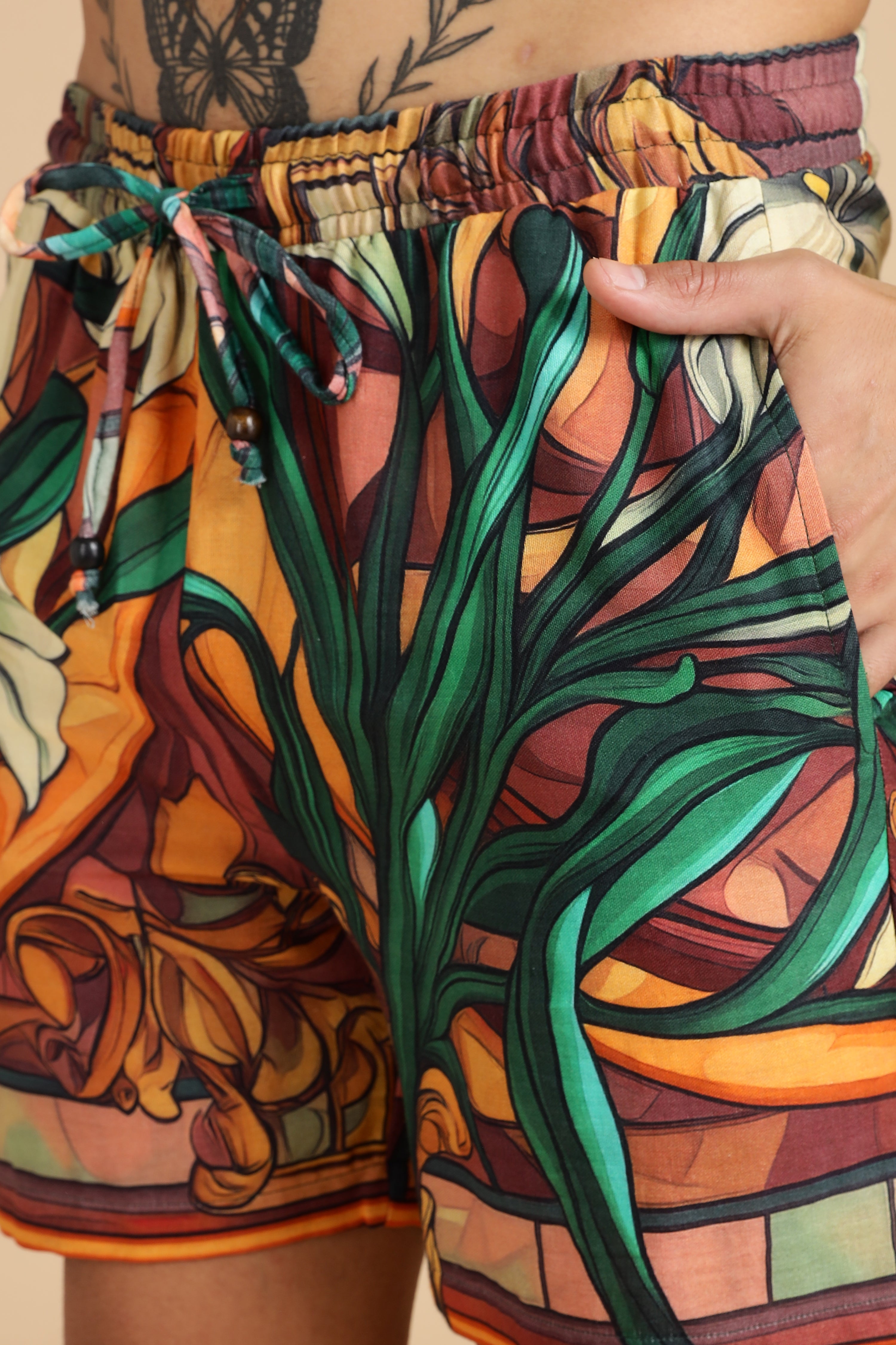 Men Liliare Gauge Cotton Shorts