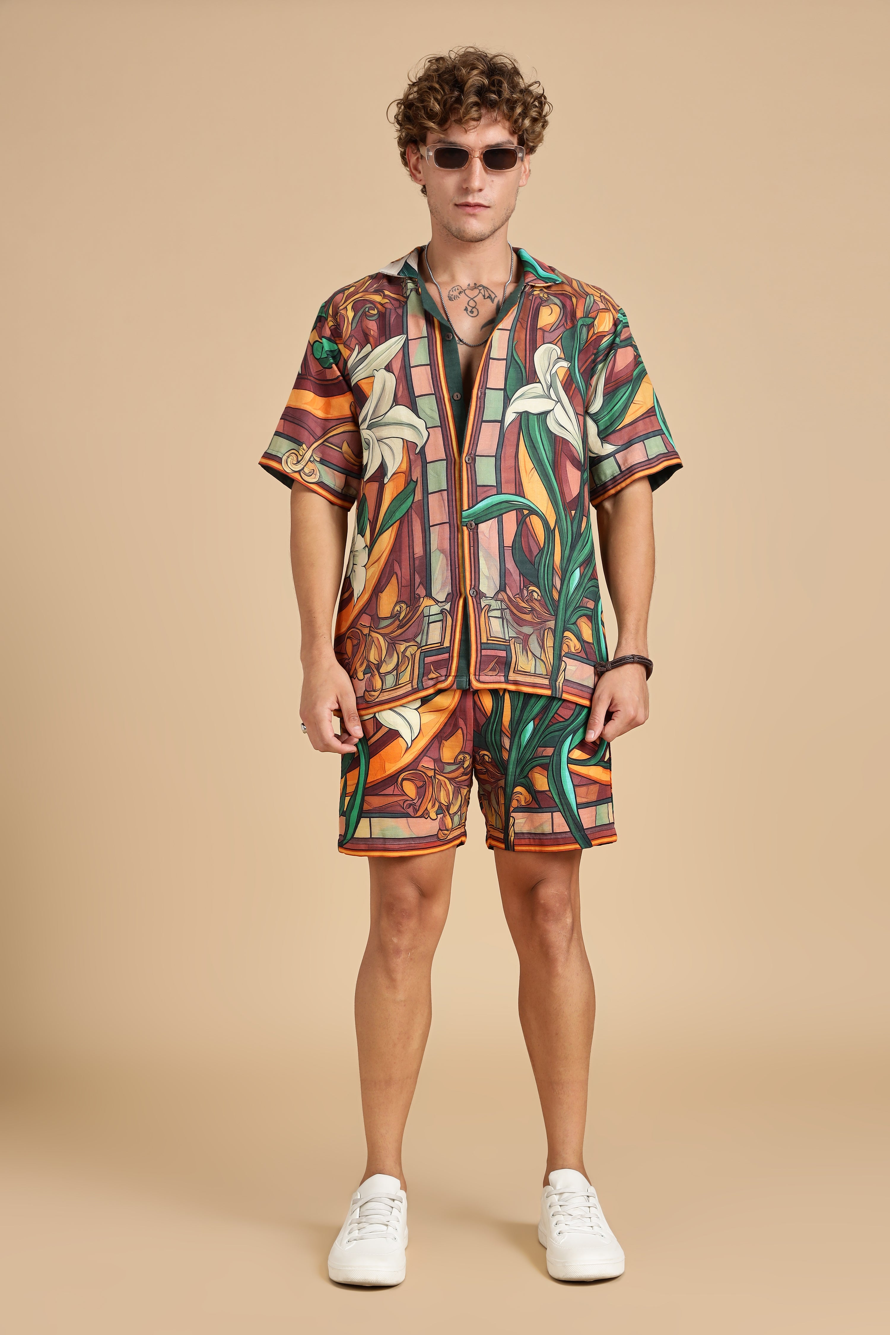 Men Liliare Gauge Cotton Shorts