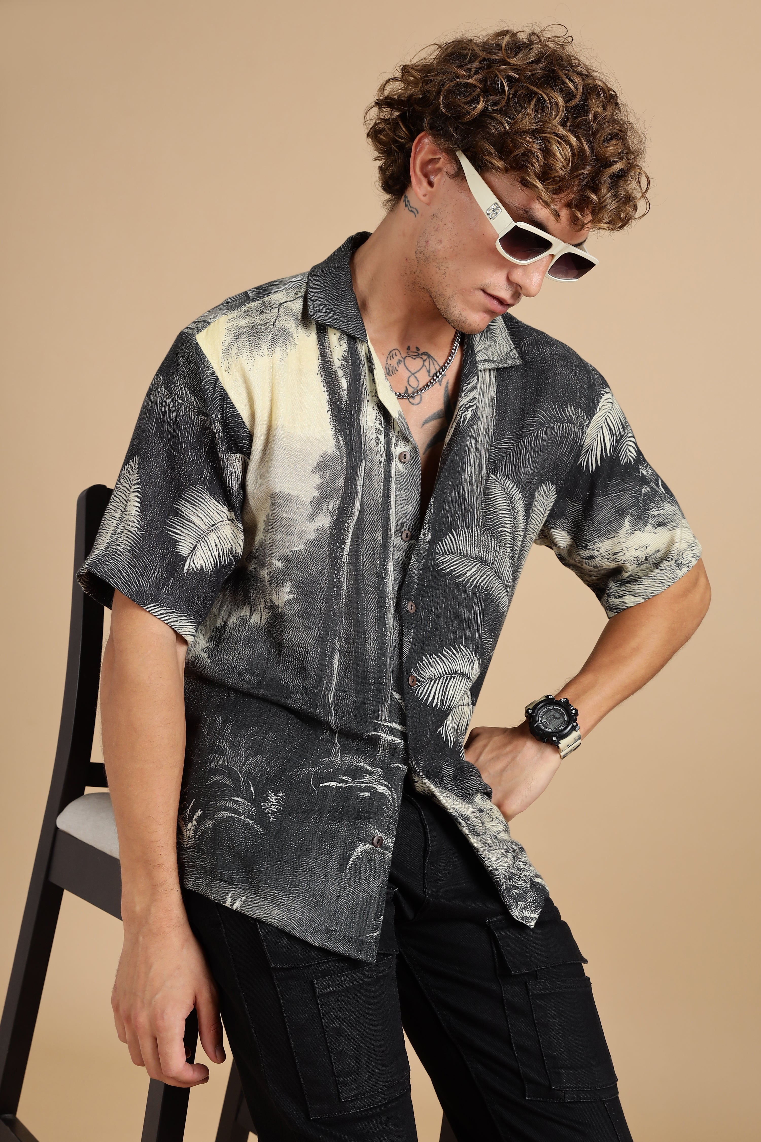 Men Eden Gauge Cotton Shirt