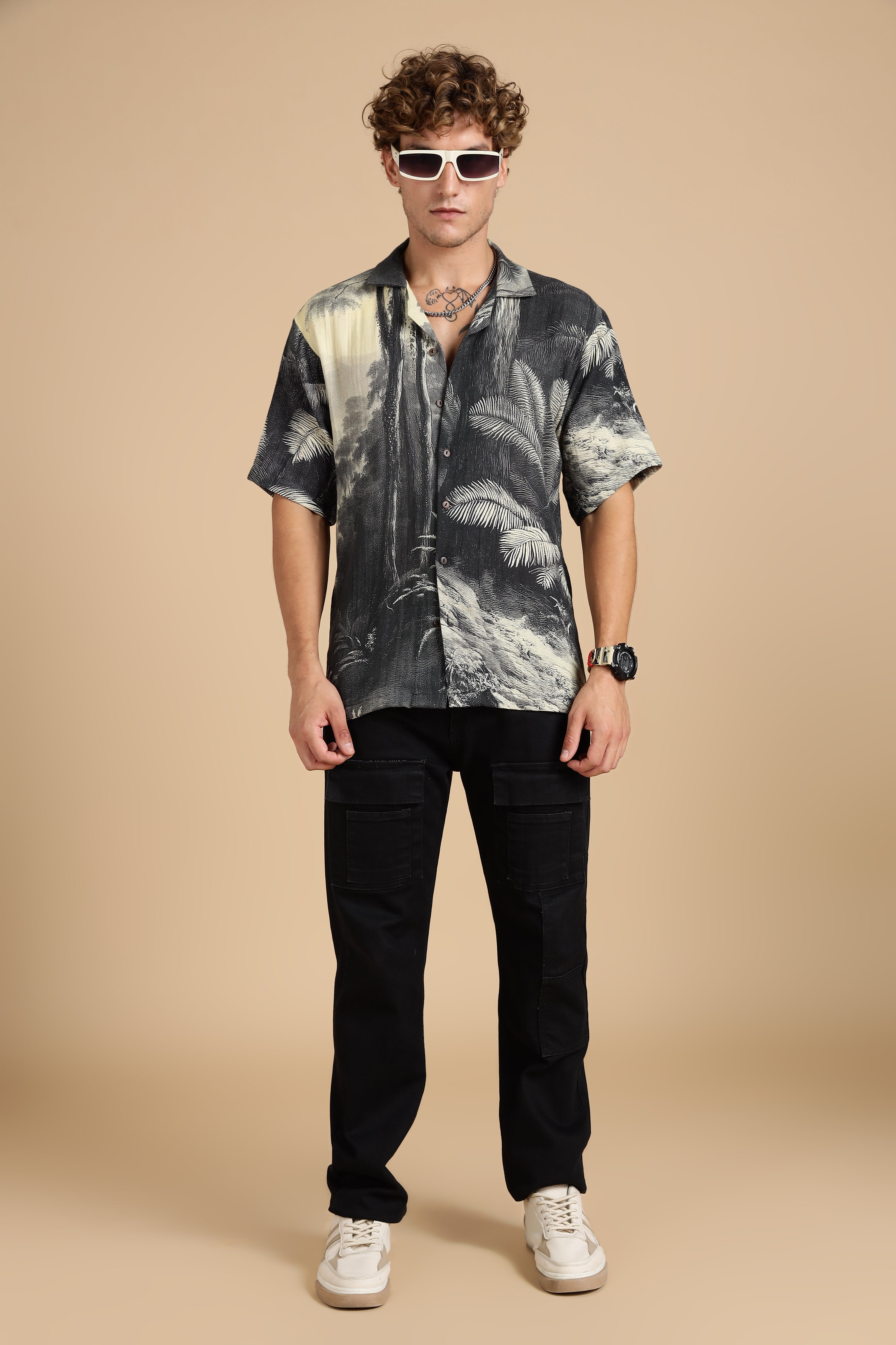 Men Eden Gauge Cotton Shirt