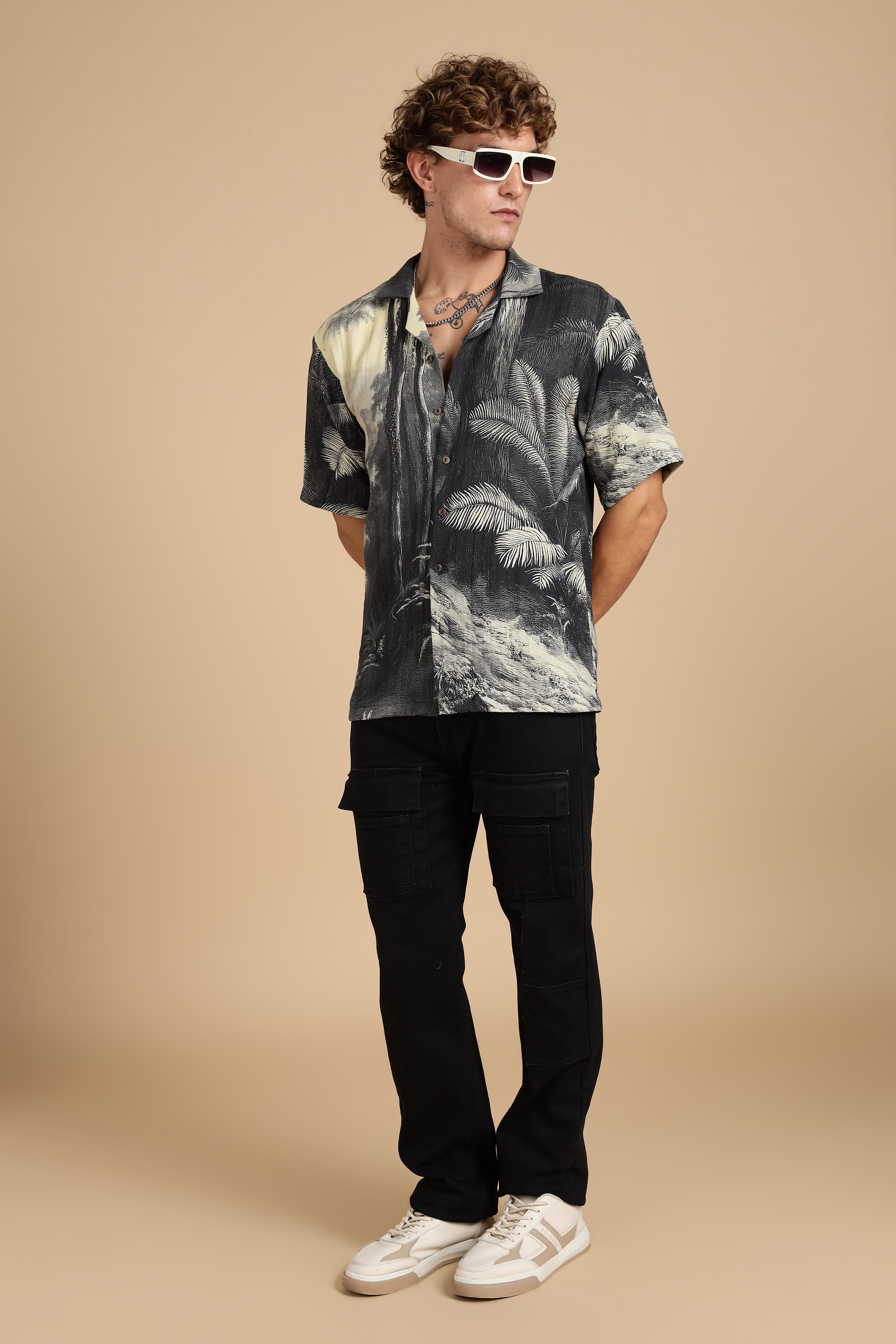 Men Eden Gauge Cotton Shirt