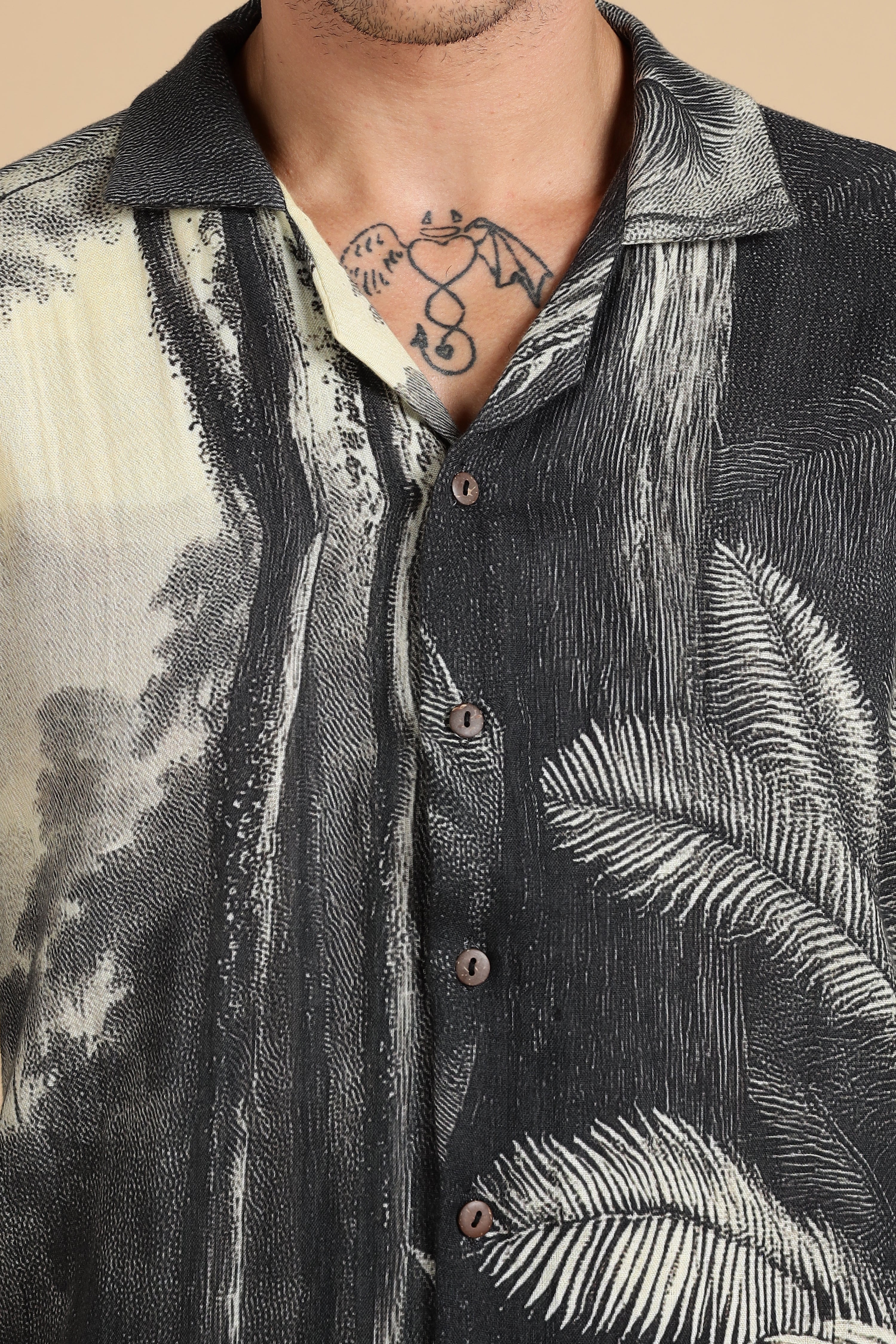 Men Eden Gauge Cotton Shirt