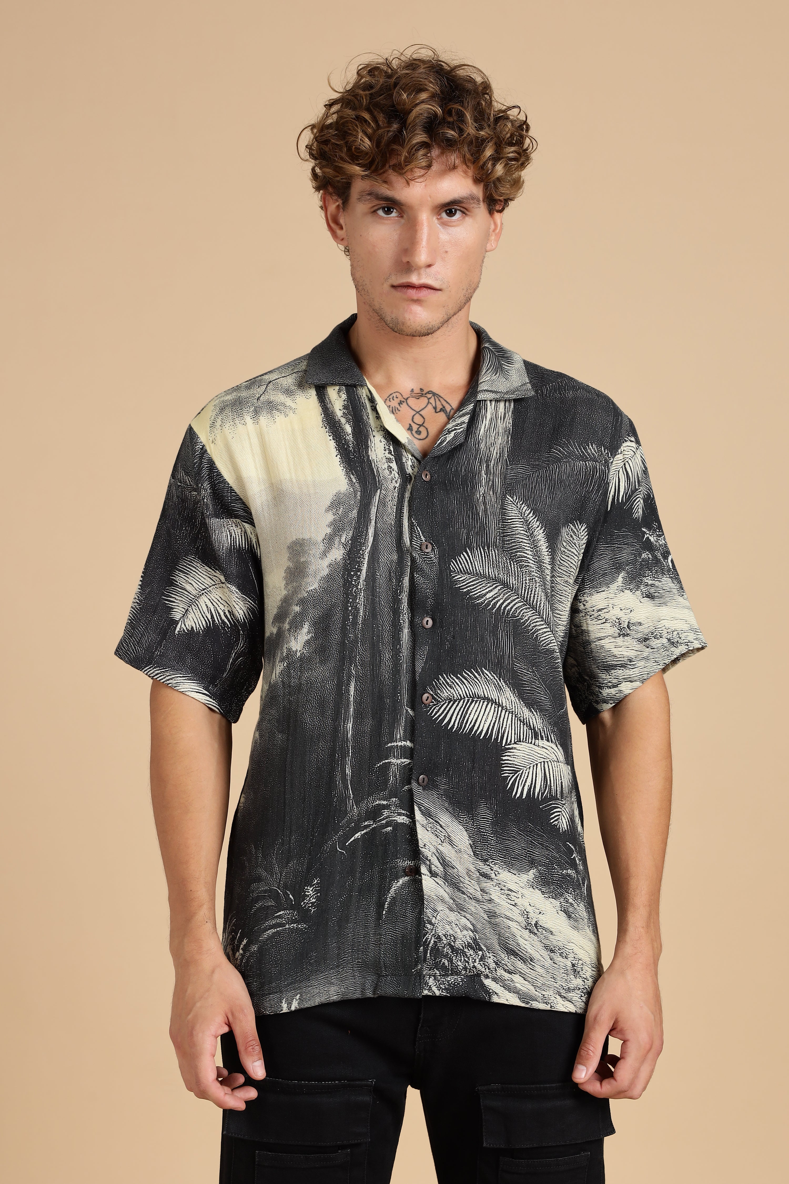 Men Eden Gauge Cotton Shirt