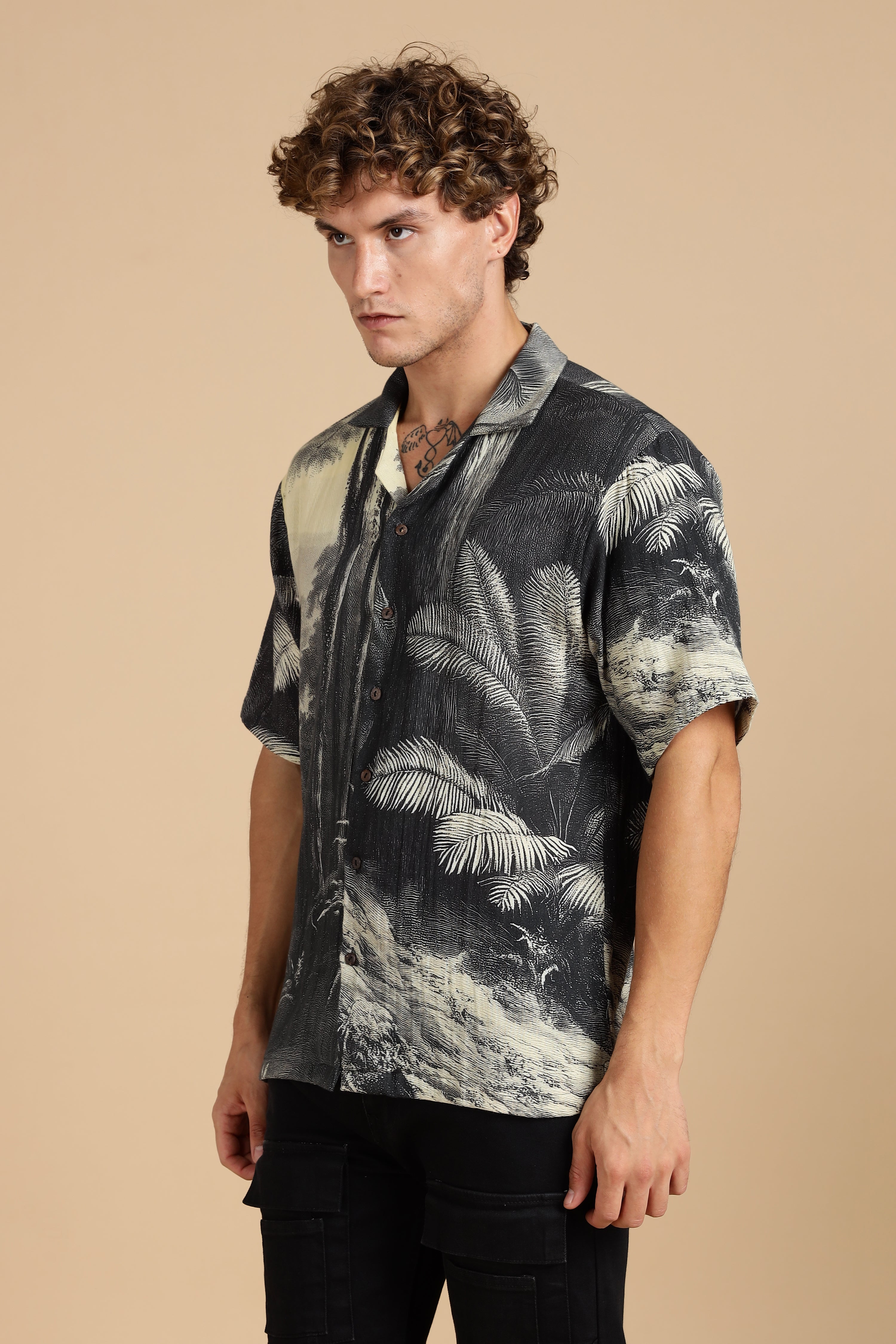 Men Eden Gauge Cotton Shirt