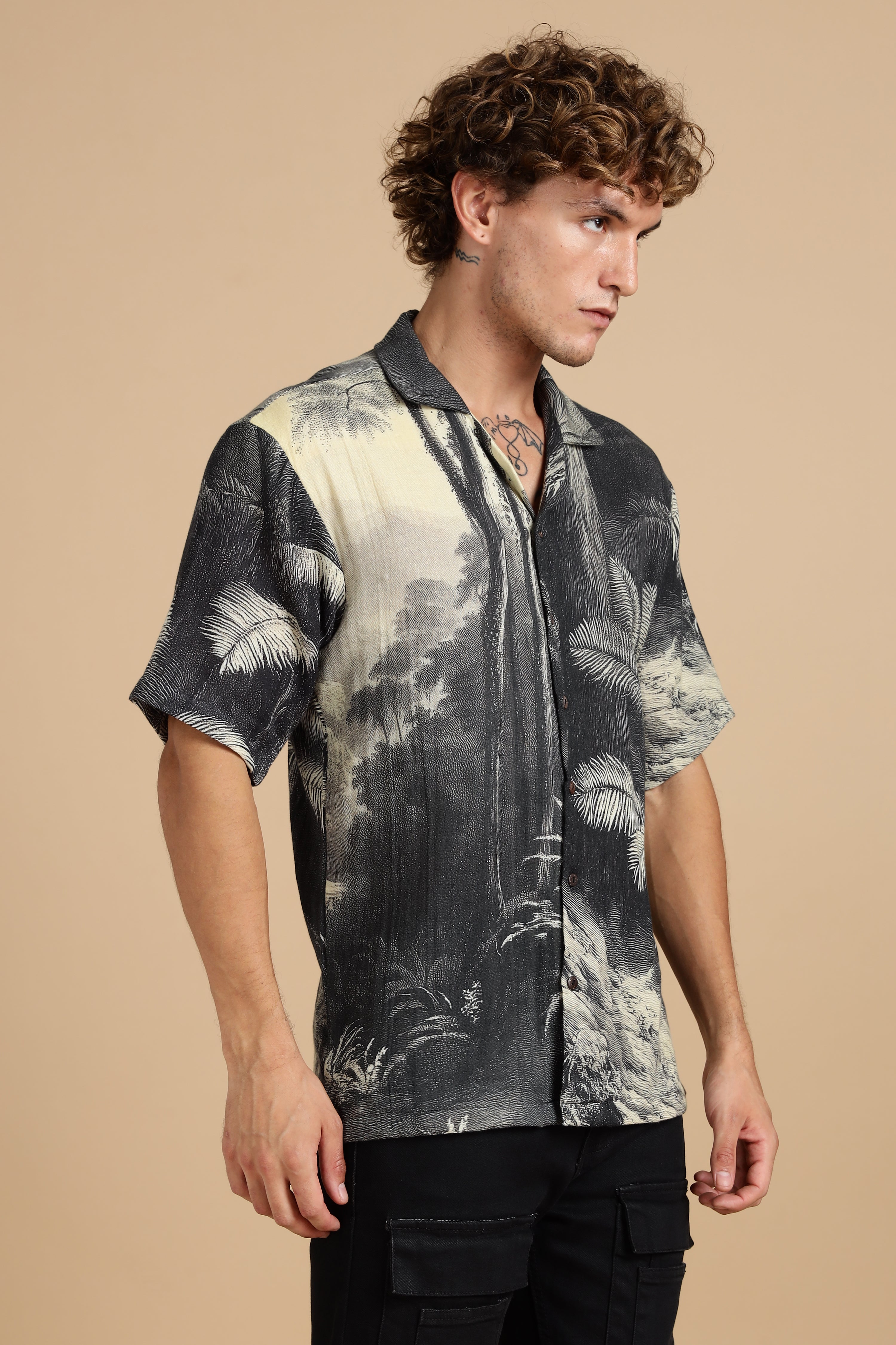 Men Eden Gauge Cotton Shirt