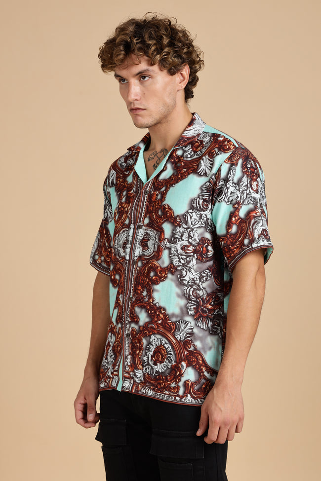 Men Jade Gauge Cotton Shirt