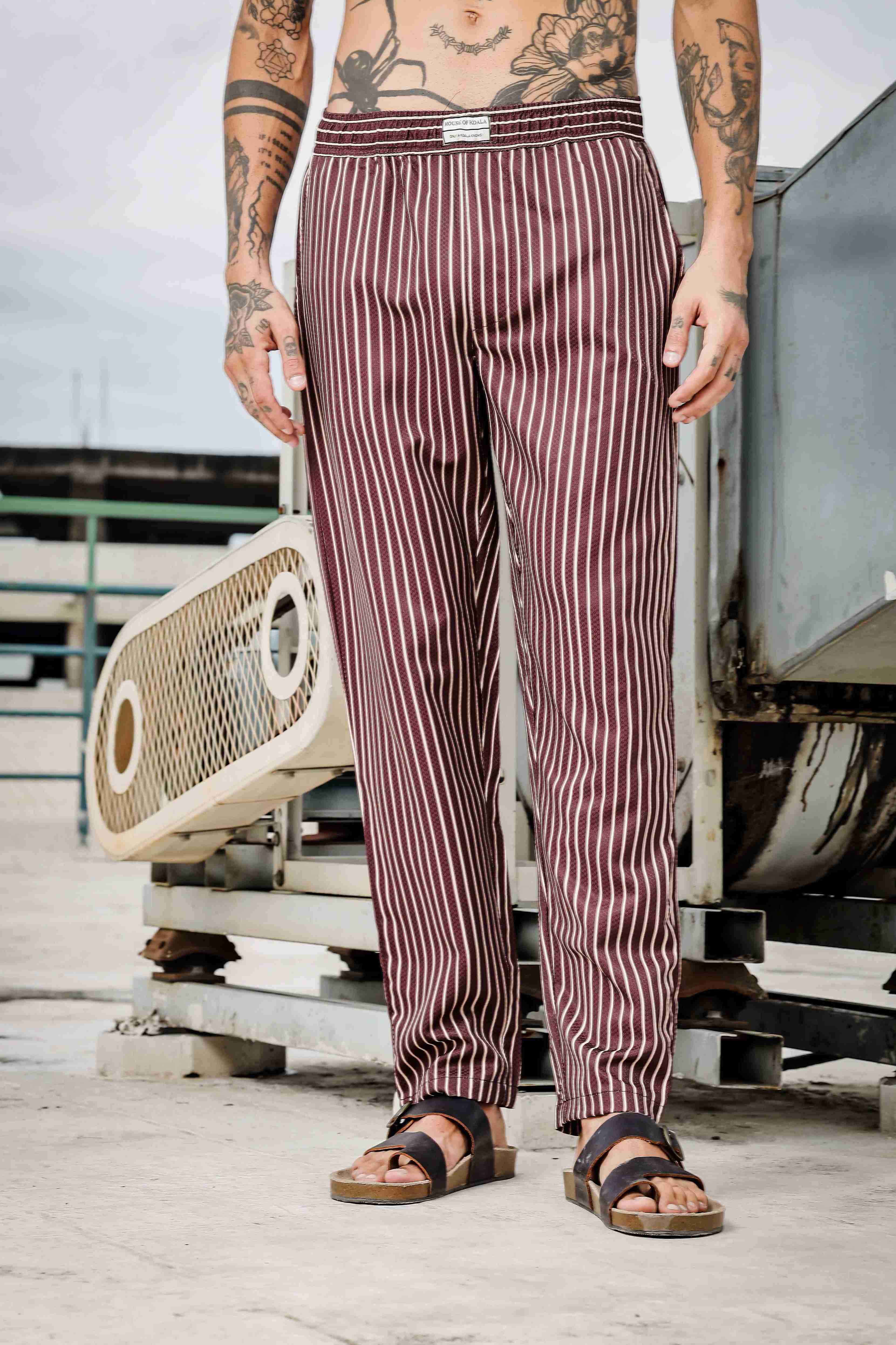 Men Brown Relaxed Fit Pants