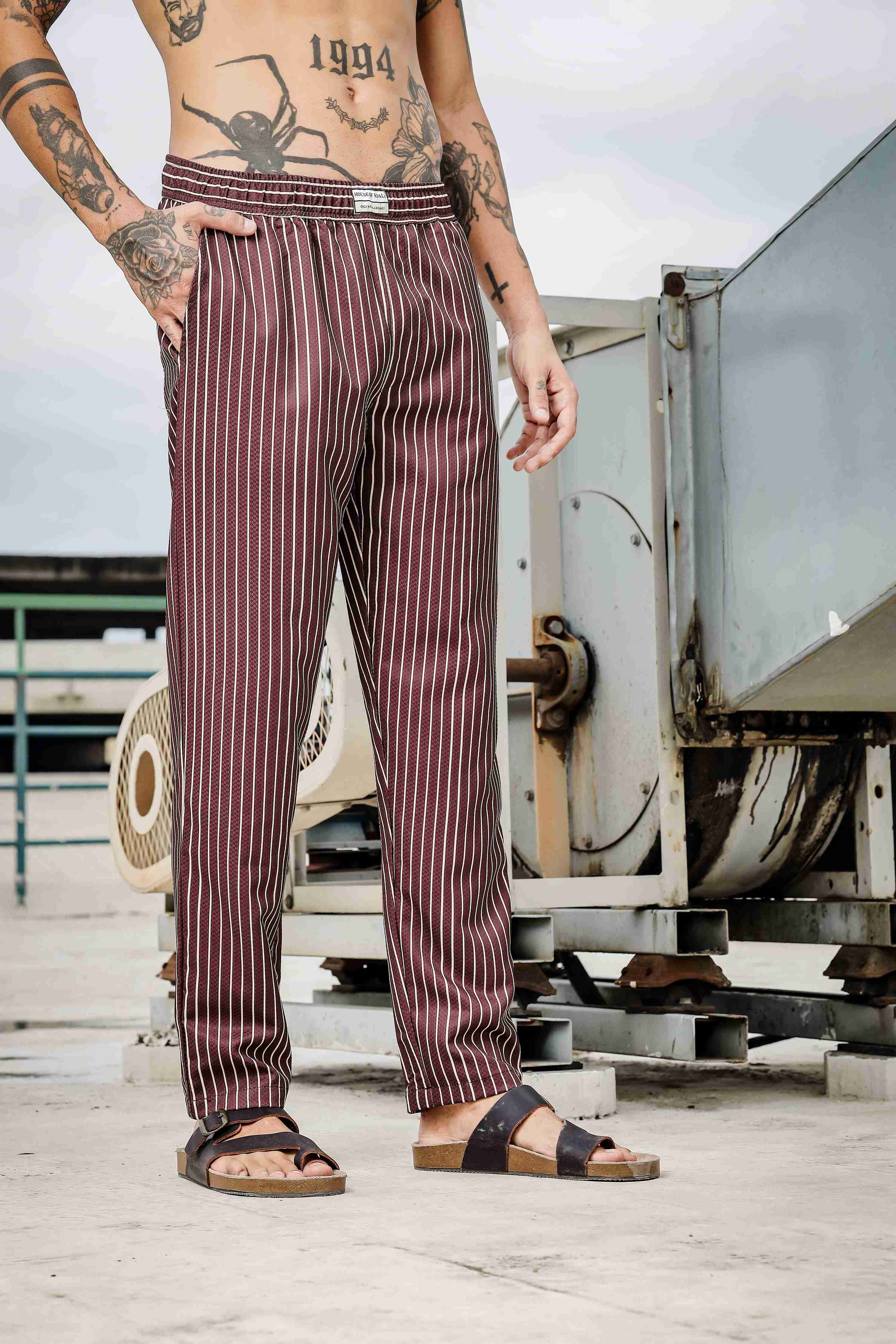 Men Brown Relaxed Fit Pants