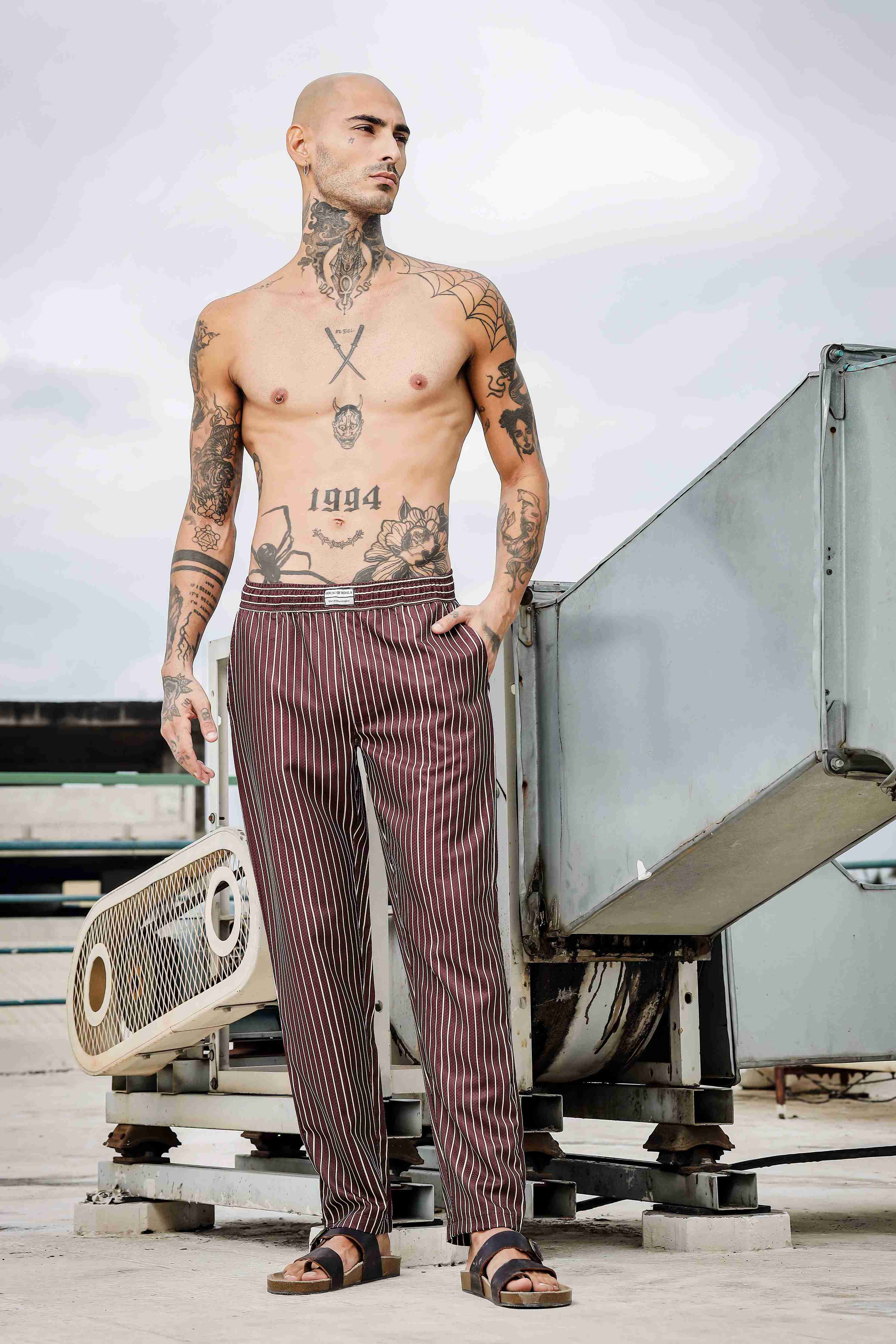 Men Brown Relaxed Fit Pants
