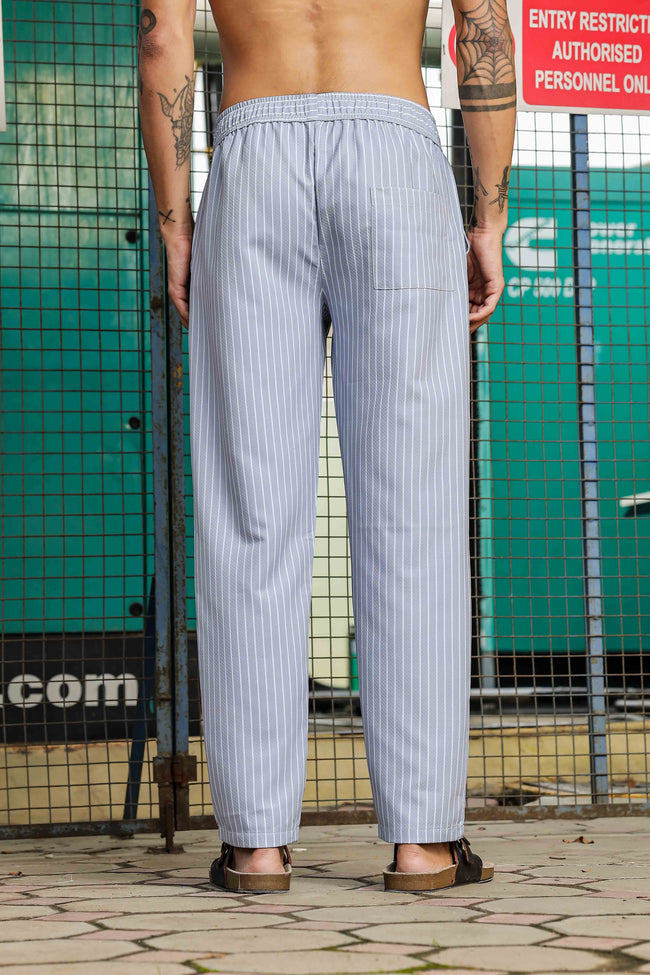 Men Grey Relaxed Fit Pants