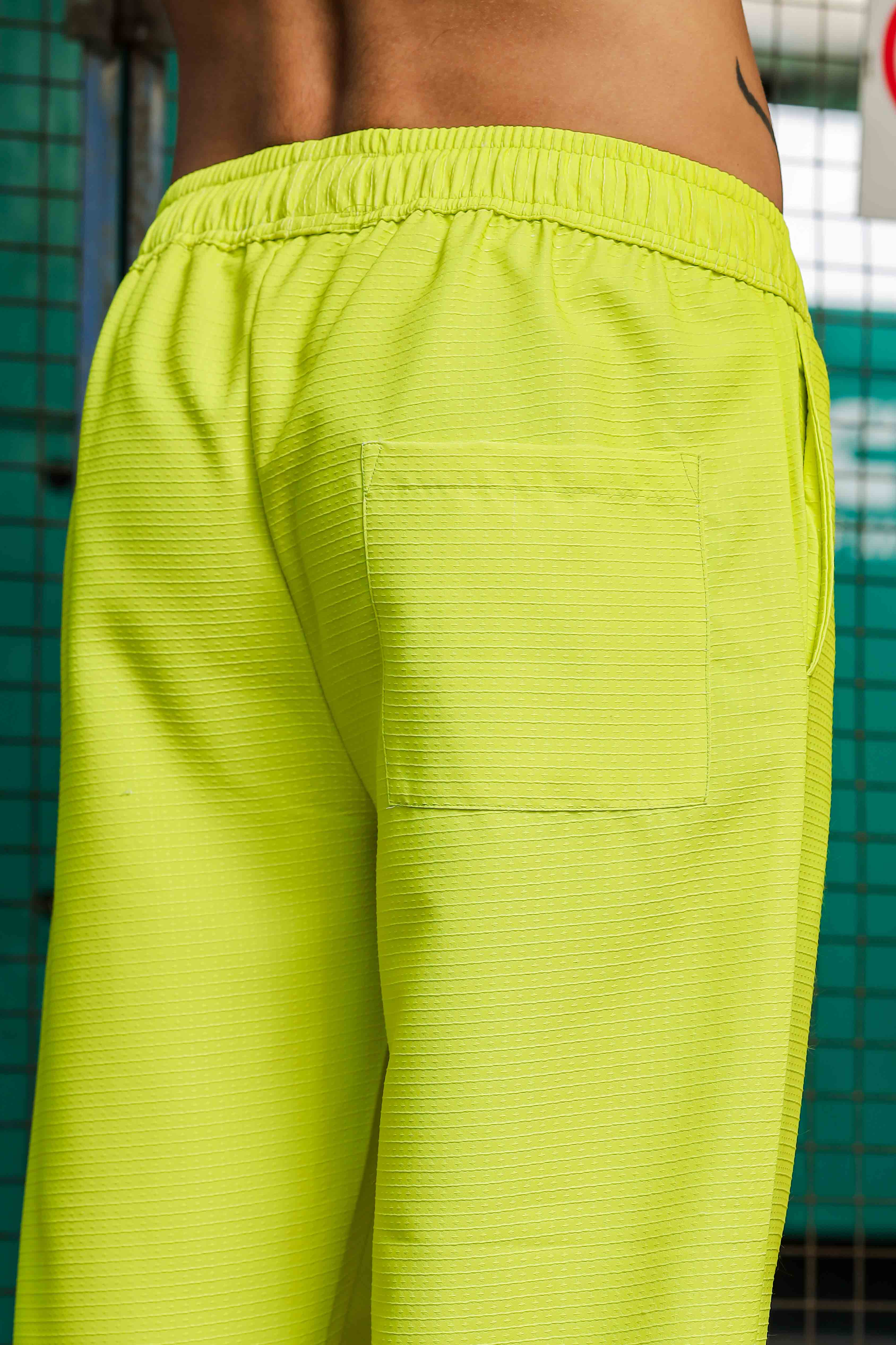 Men Green Relaxed Fit Pants