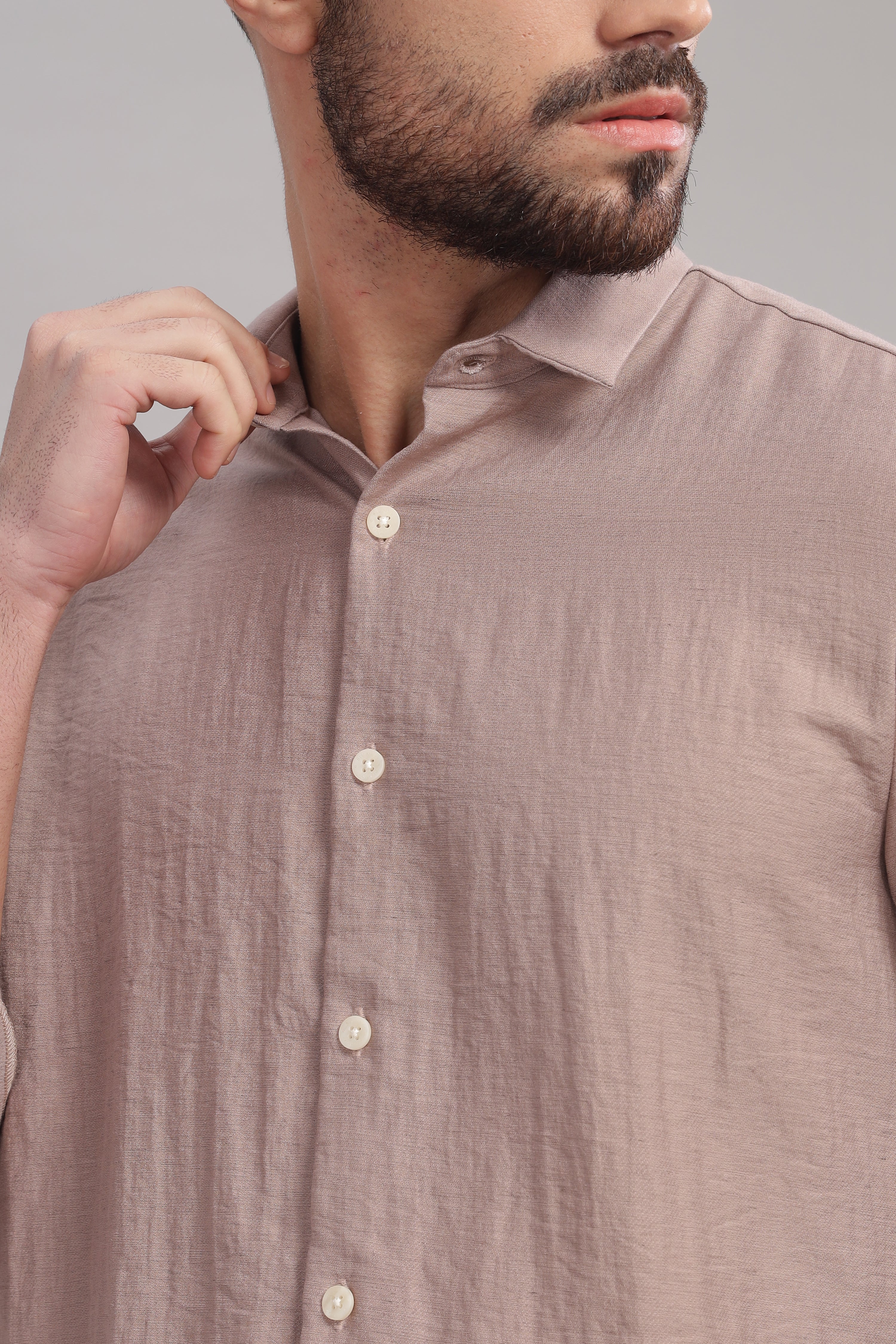 Men Marble Pink Slim Fit Shirt