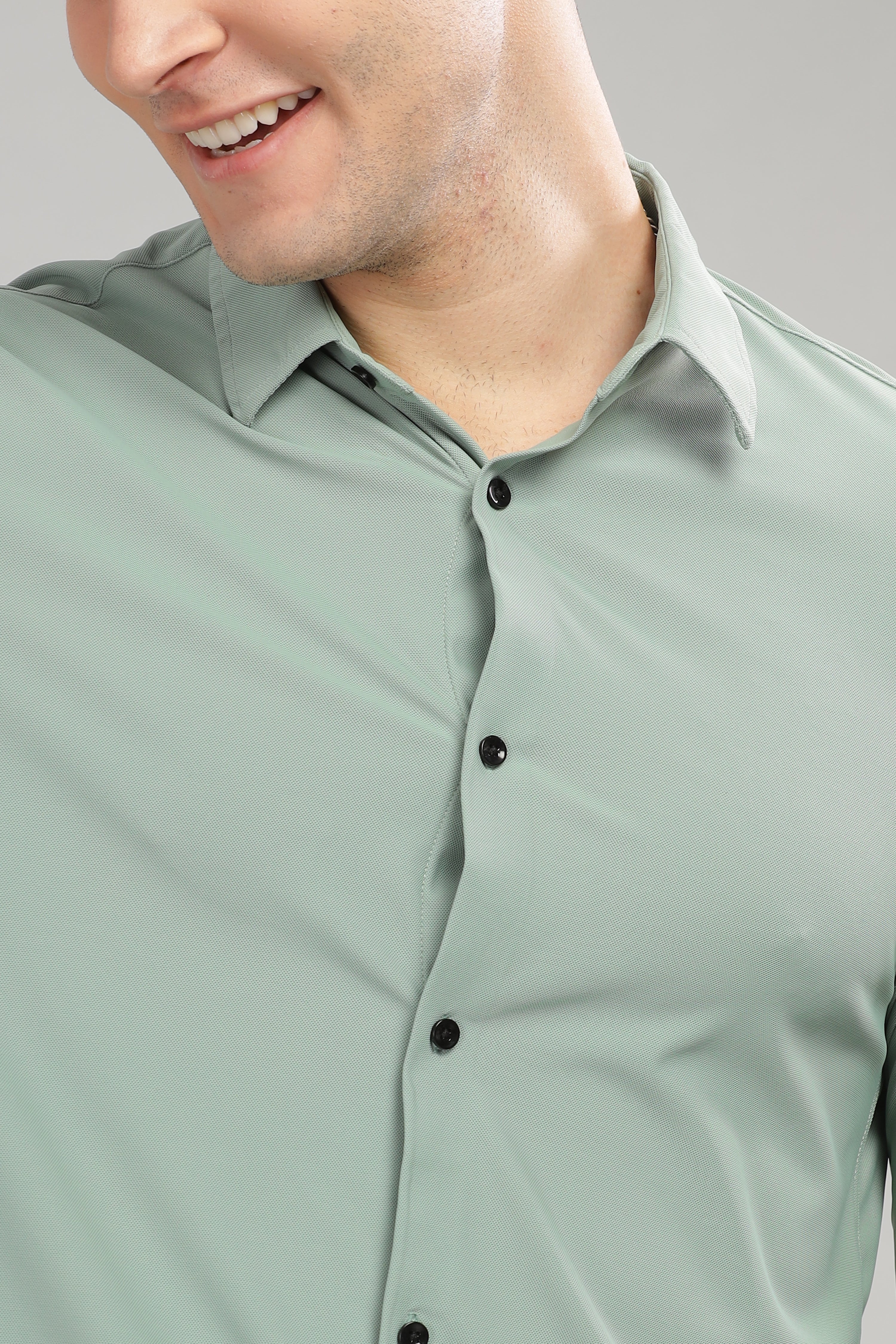 Men Green Slim Fit Shirt