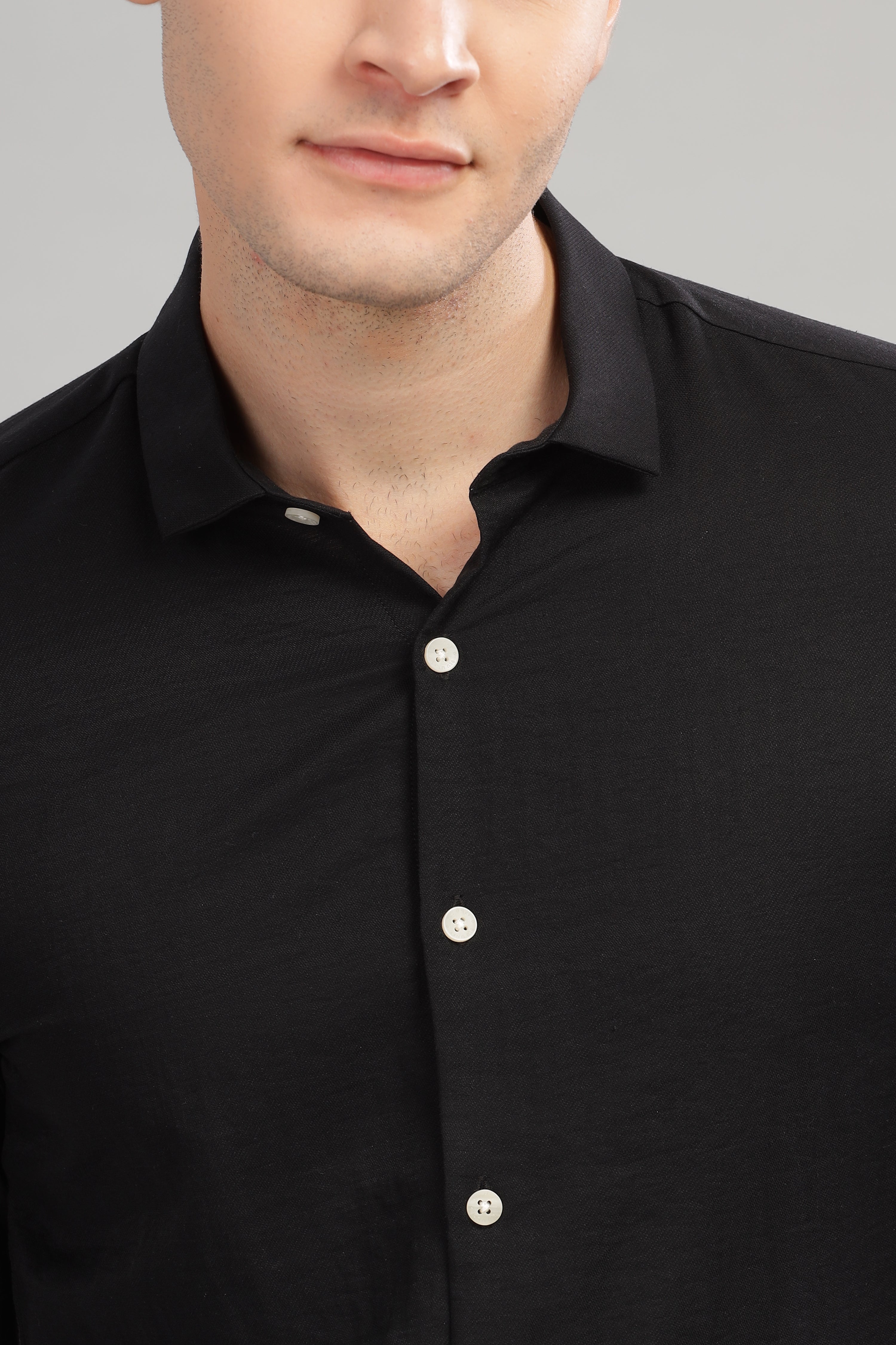 Men Black Slim Fit Shirt