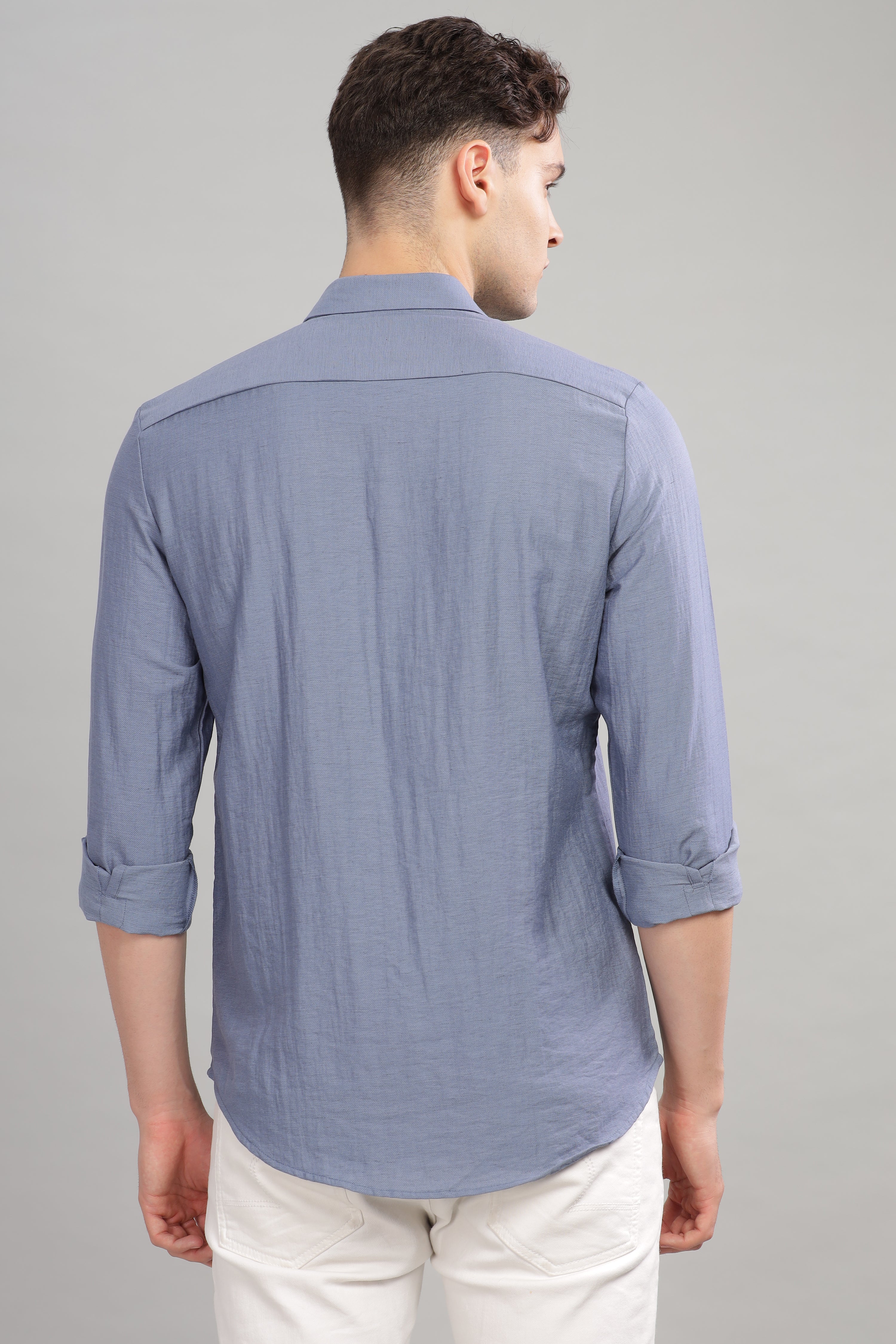 Men Blue Slim Fit Shirt