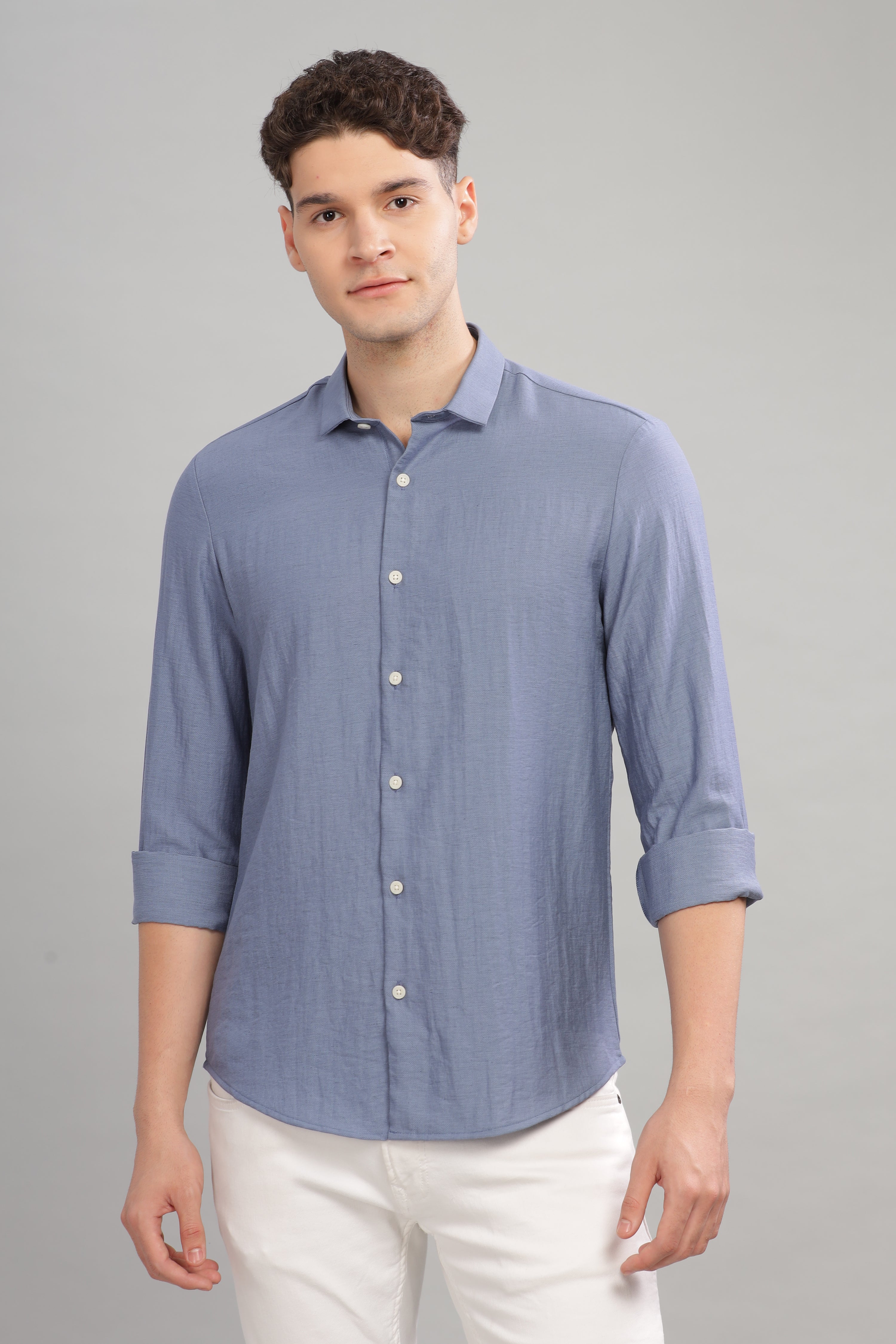 Men Blue Slim Fit Shirt
