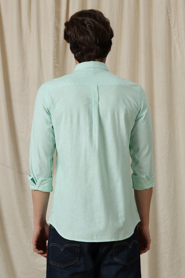 Men Linen Solid Casual Shirt