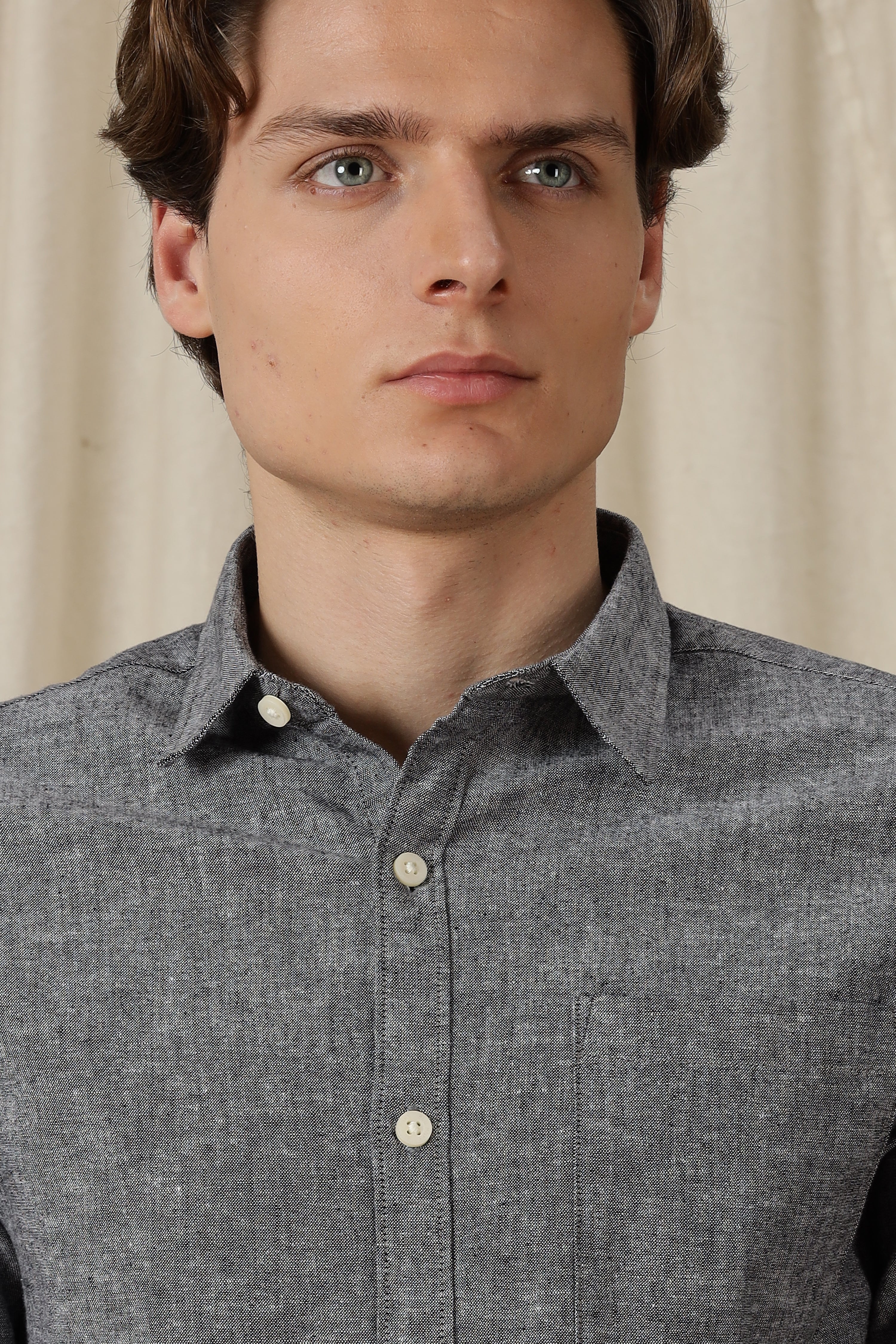 Men Linen Solid Casual Shirt