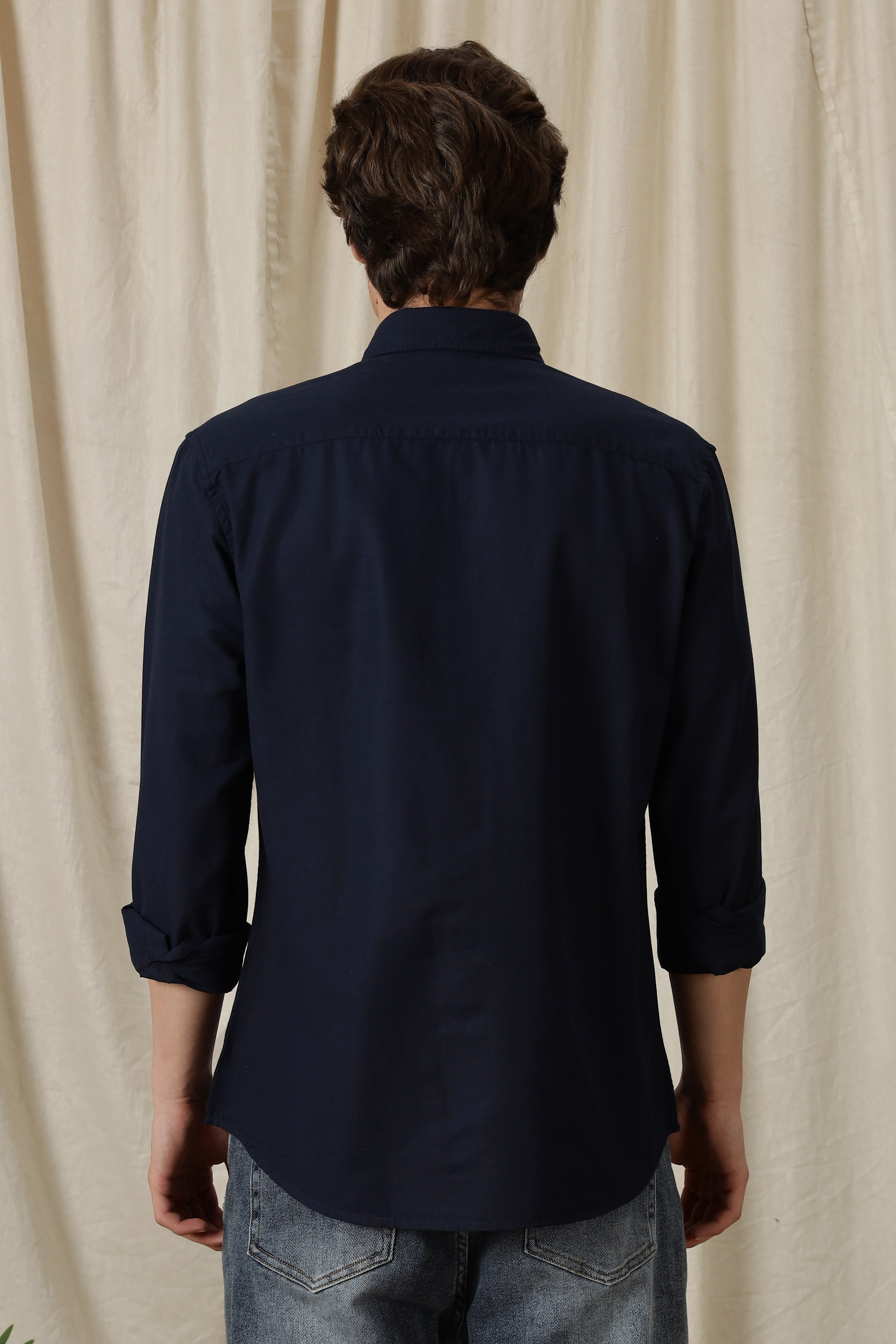 Men Classic Button-Down Solid Casual Shirt
