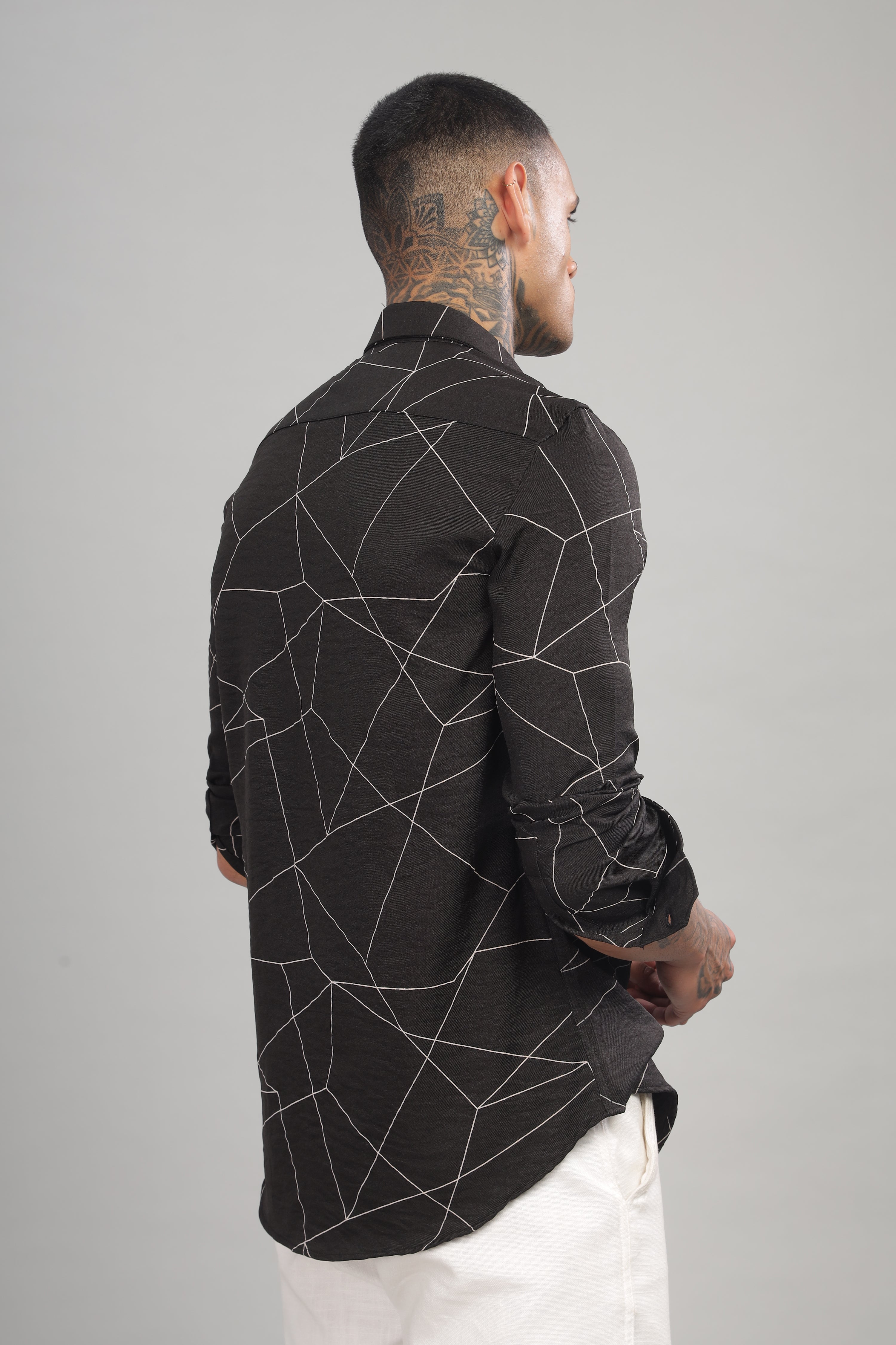 Men Black Slim Fit Shirt