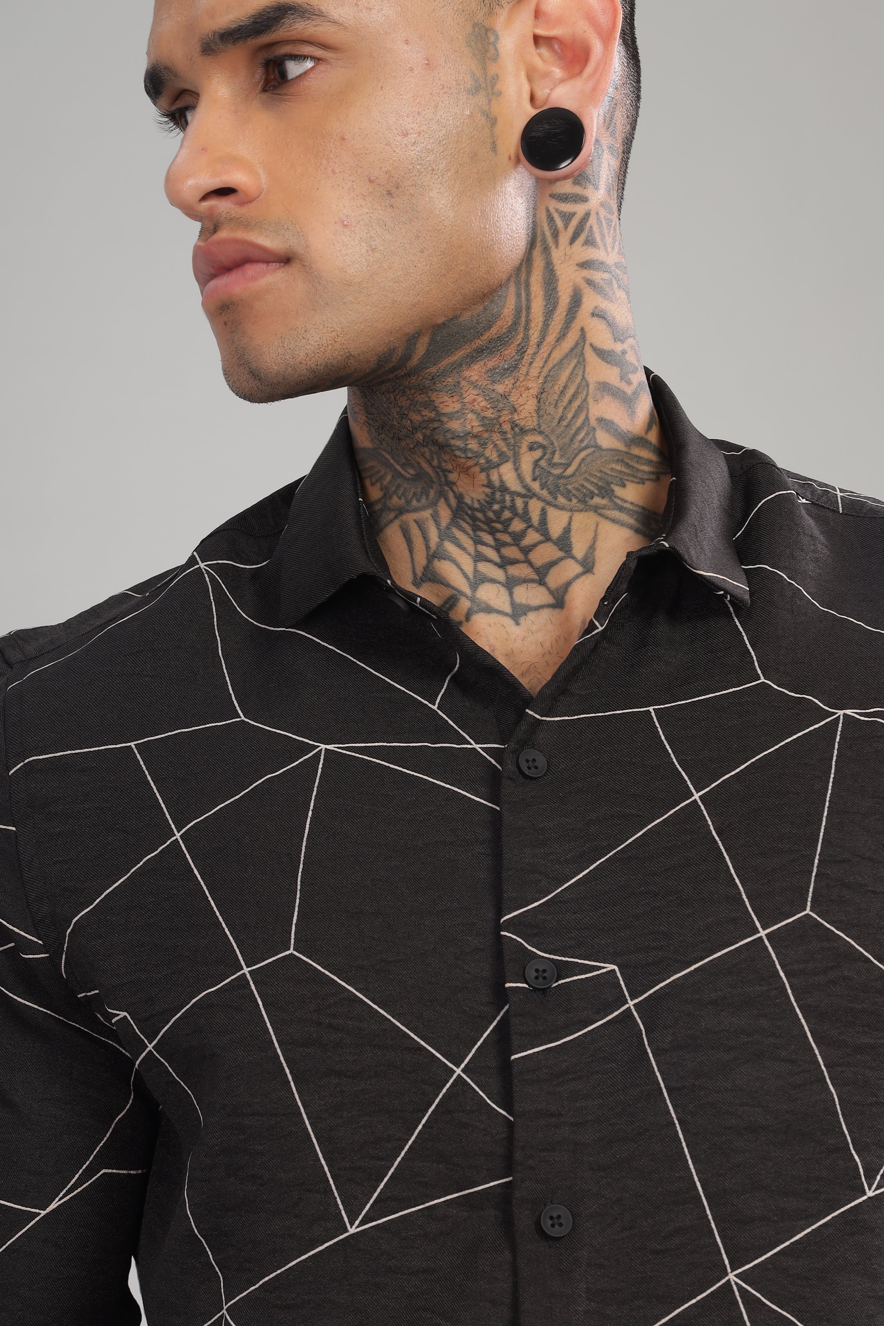 Men Black Slim Fit Shirt