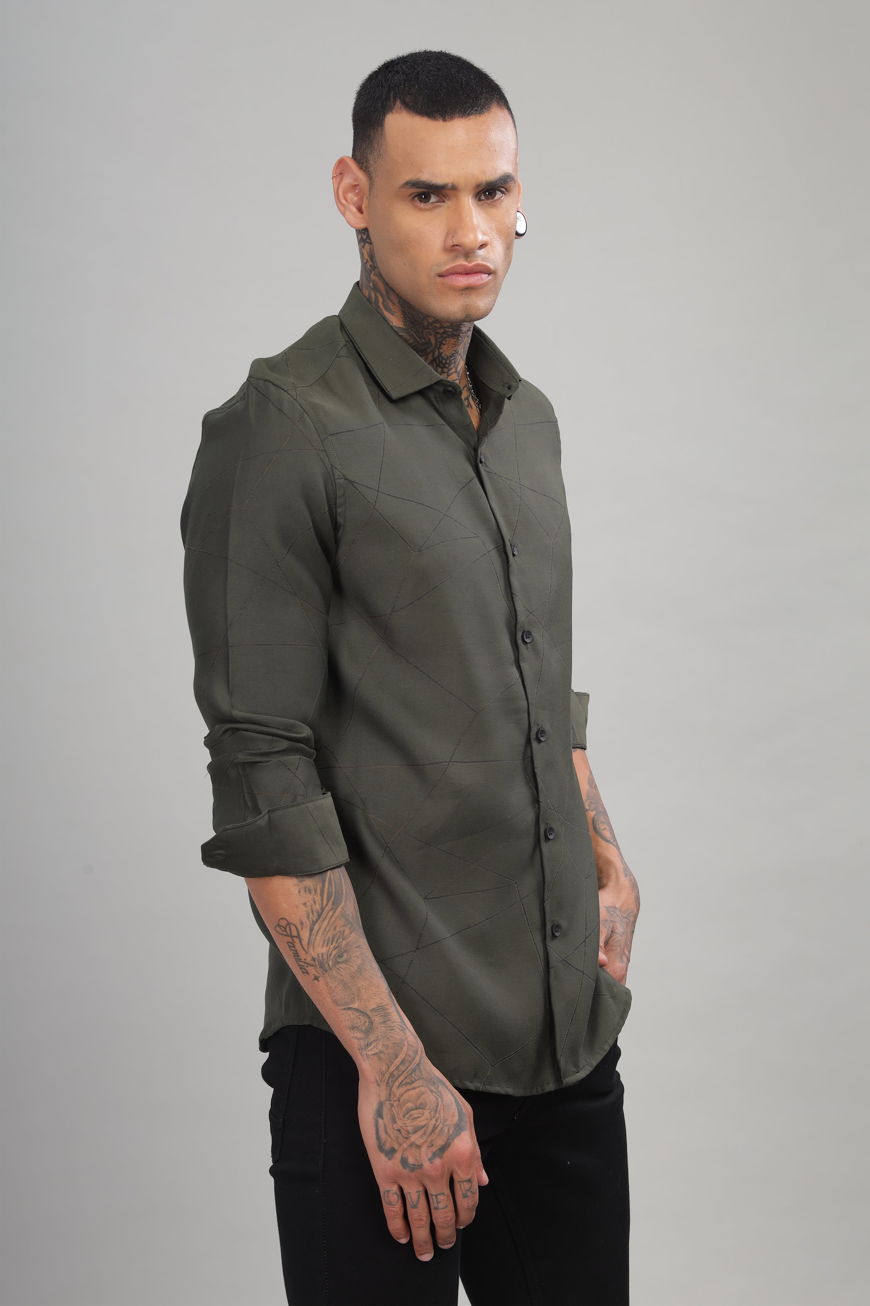 Men Light blue Slim Fit Shirt