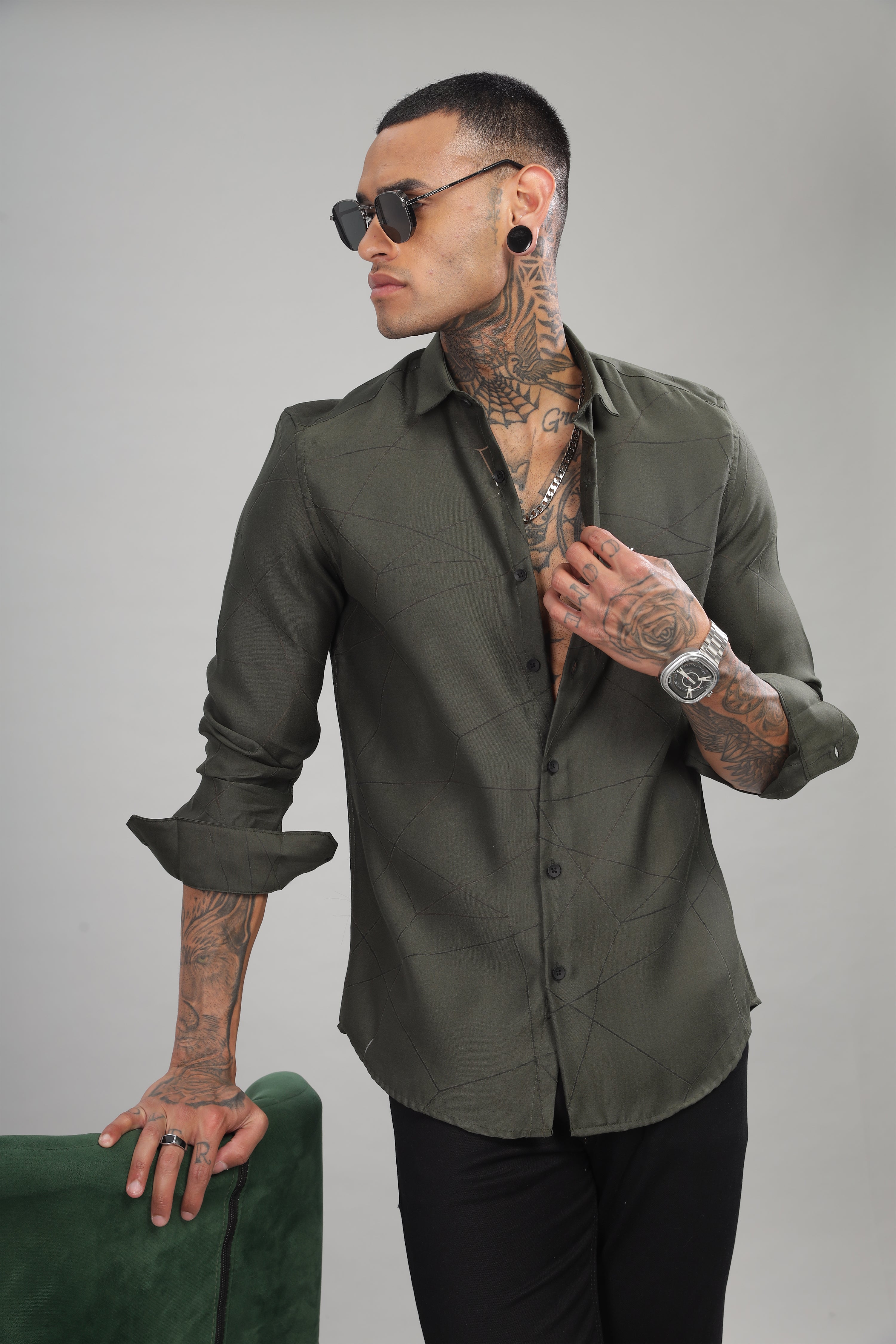 Men Light blue Slim Fit Shirt