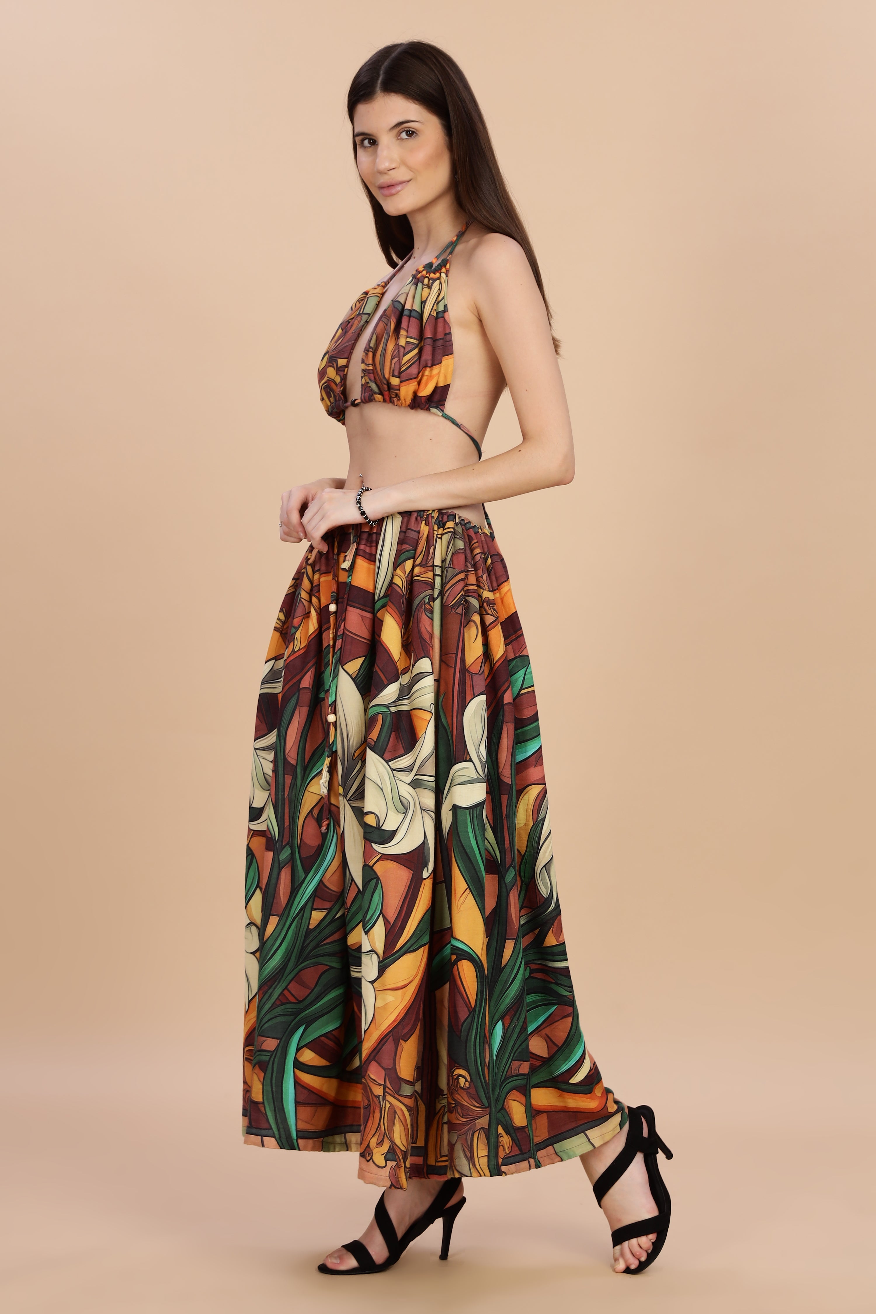 Women Liliare Long Gauge Cotton Skirt