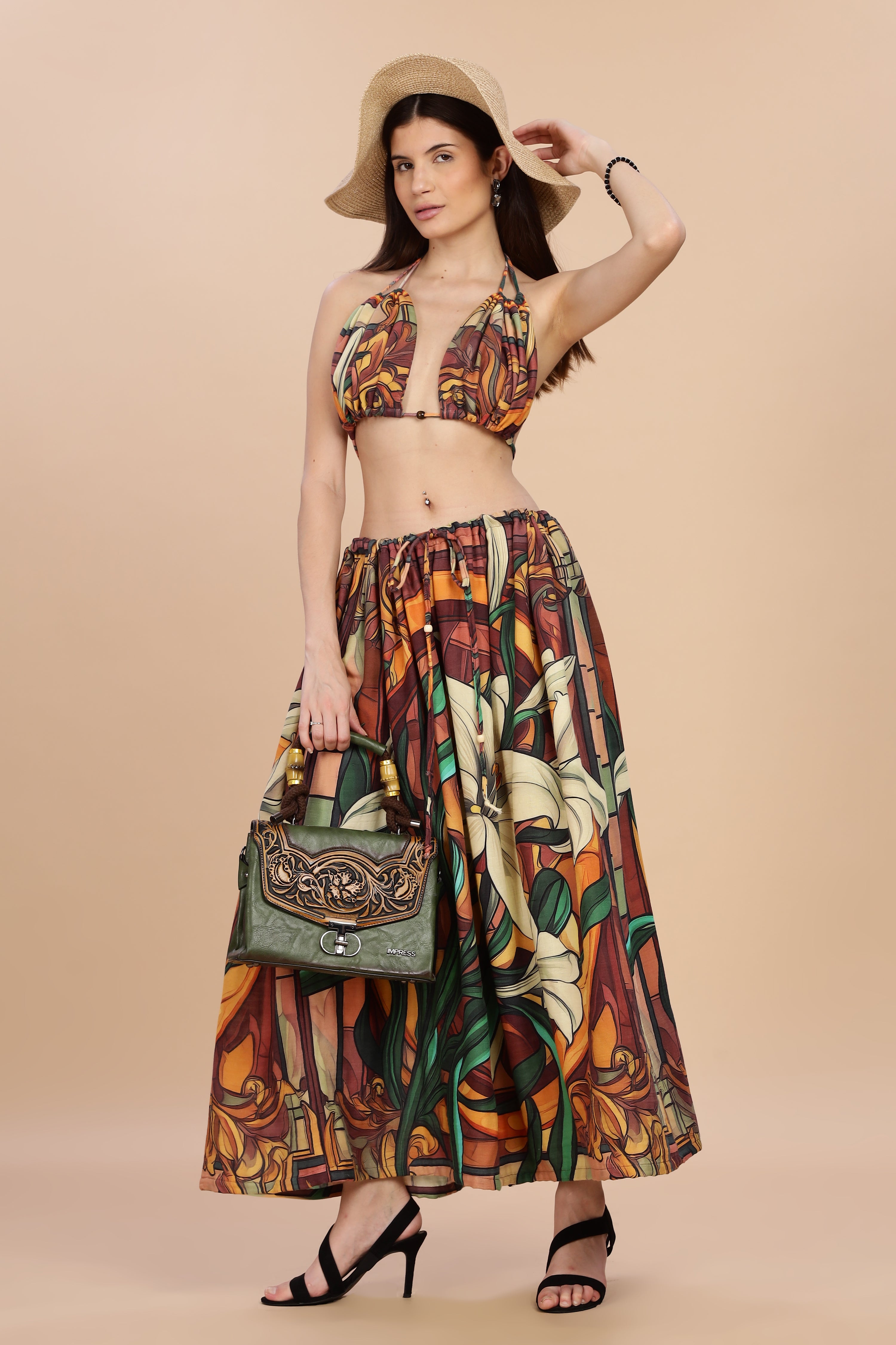 Women Liliare Long Gauge Cotton Skirt