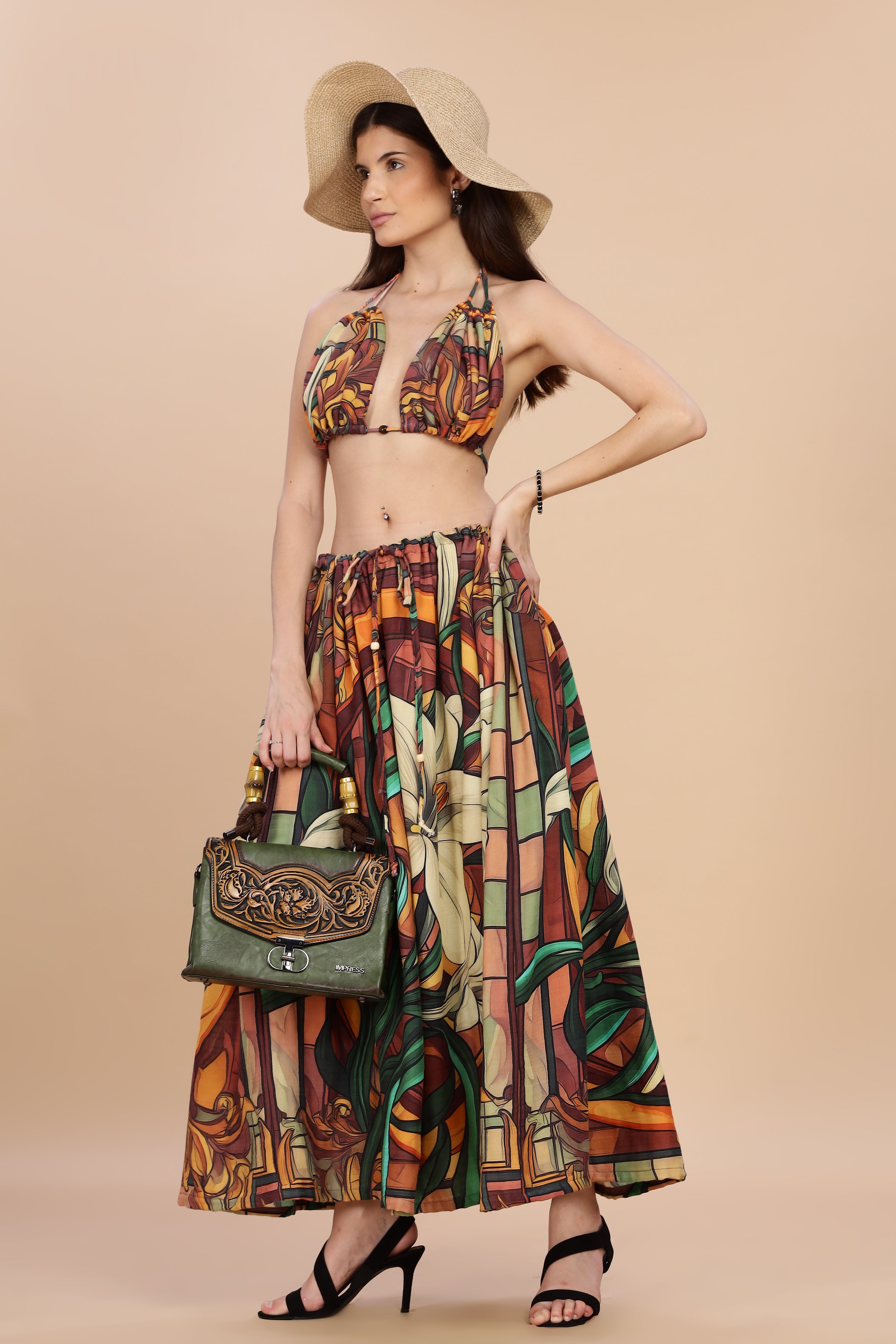 Women Liliare Long Gauge Cotton Skirt