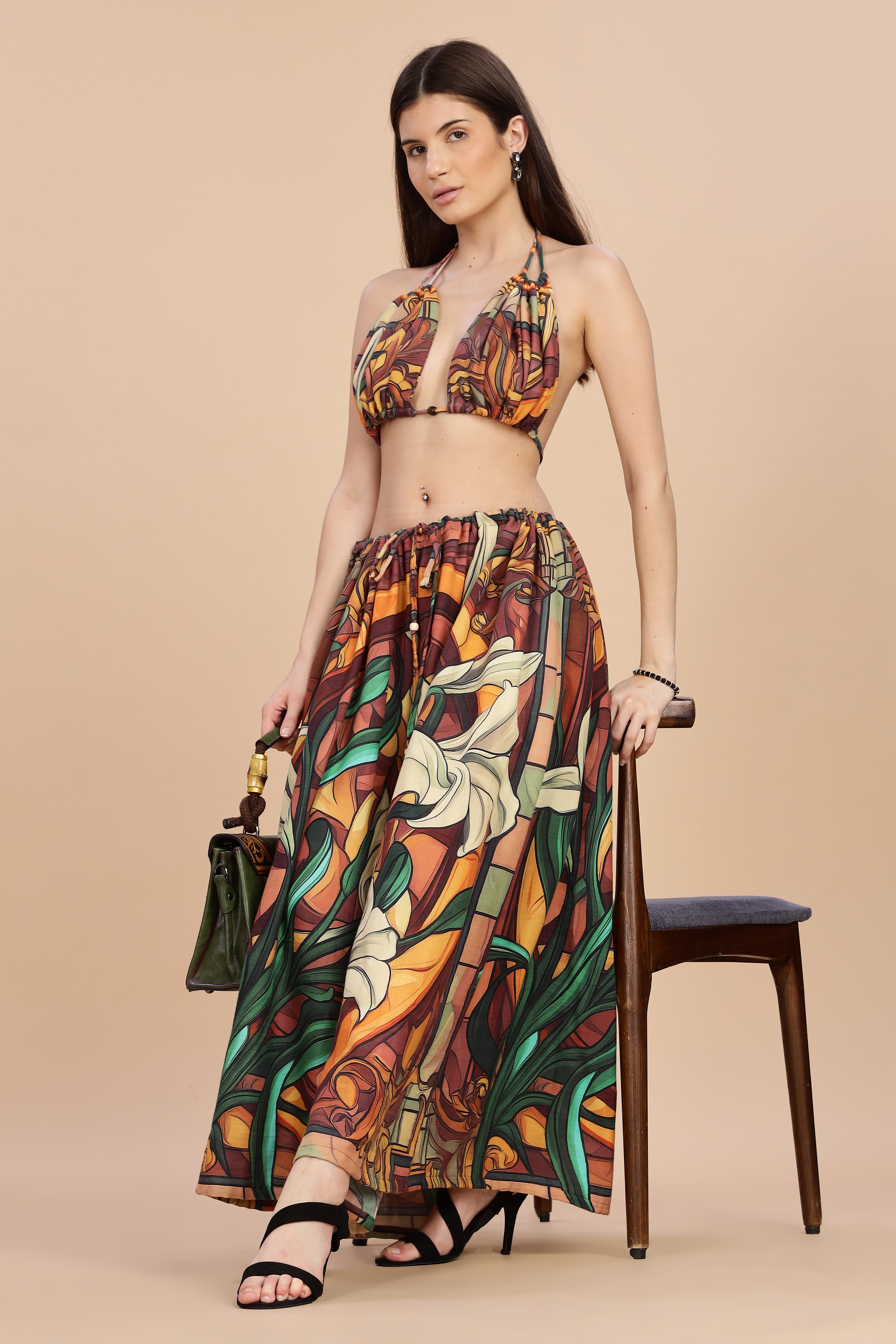 Women Liliare Long Gauge Cotton Skirt