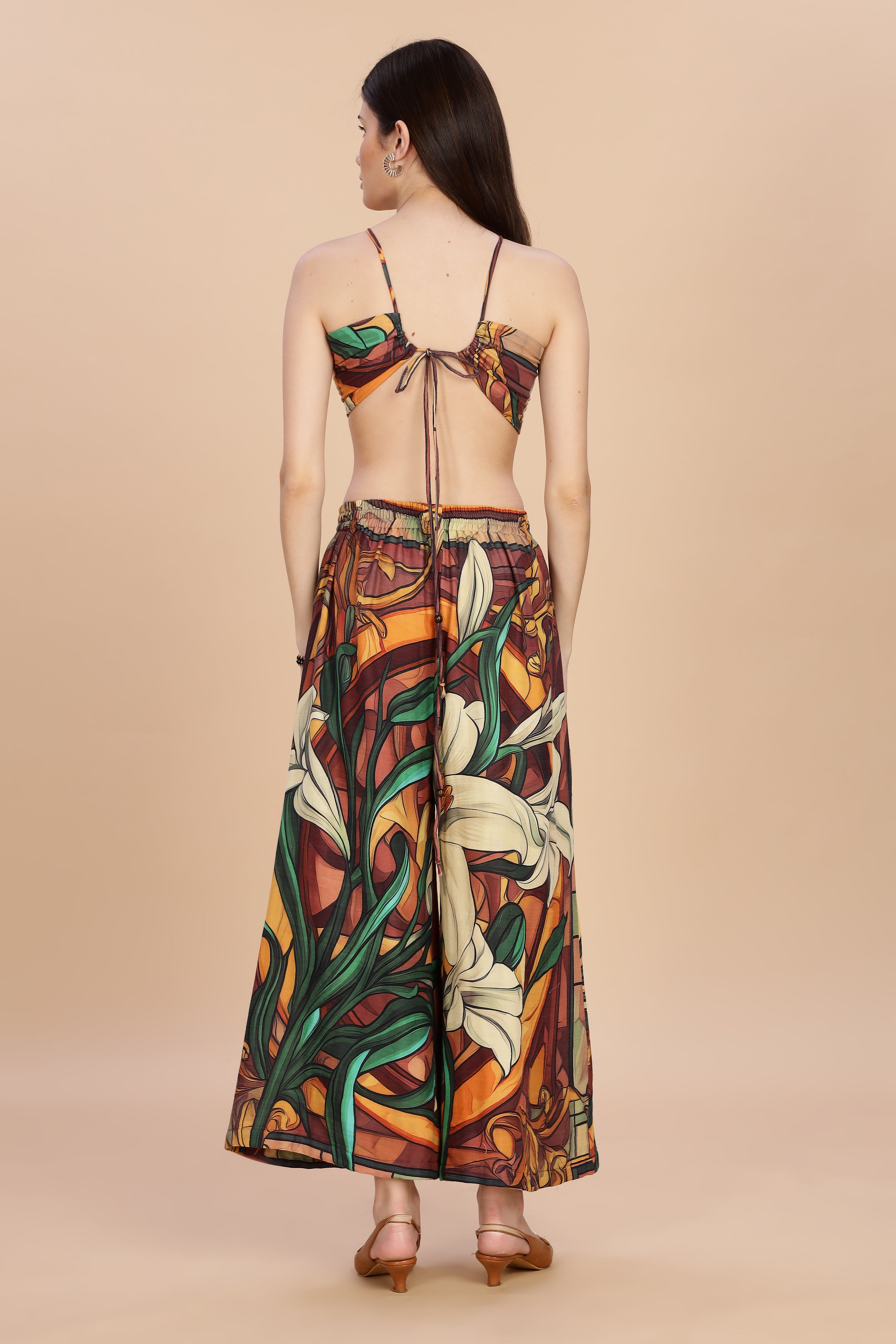 Women Liliare Ruched Bikini Gauge Cotton Top